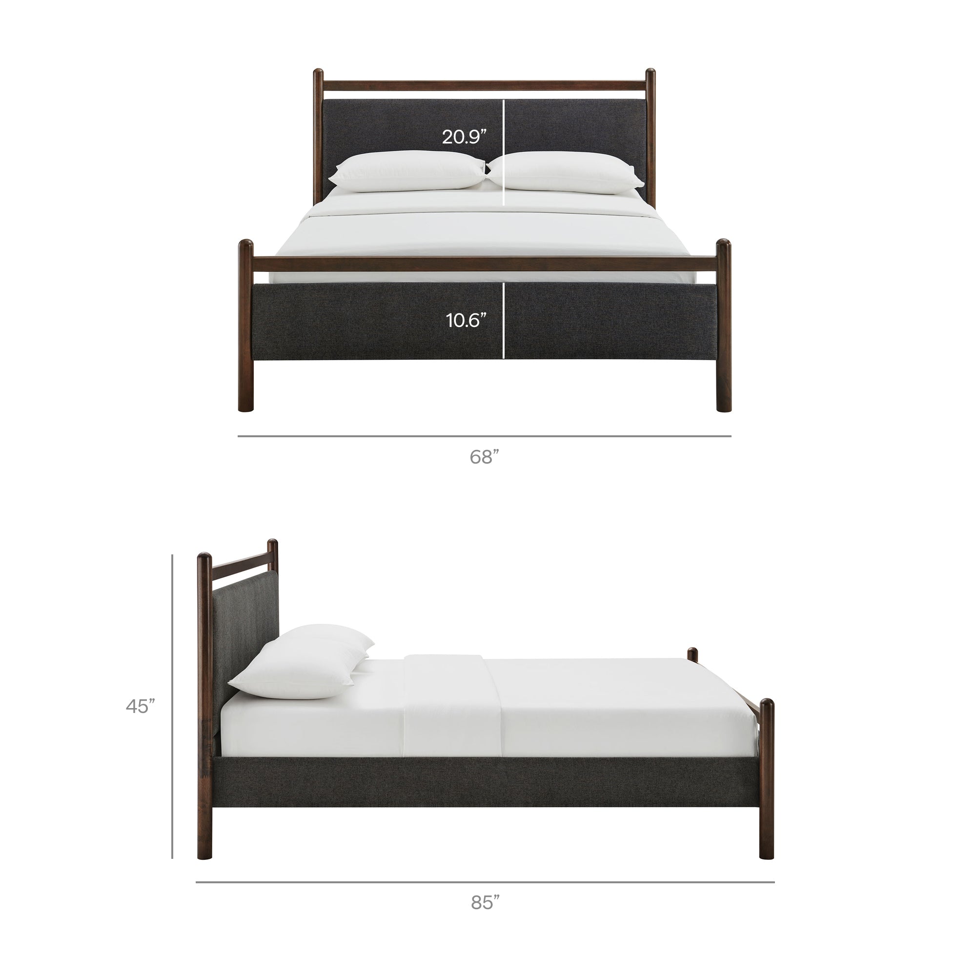 Modway MOD-7248 Ginny Queen Size Platform Bed Frame