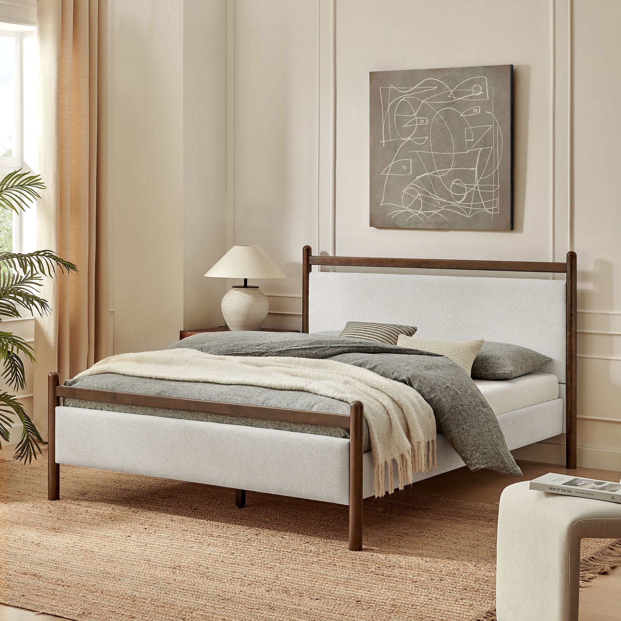 Modway MOD-7248 Ginny Queen Size Platform Bed Frame