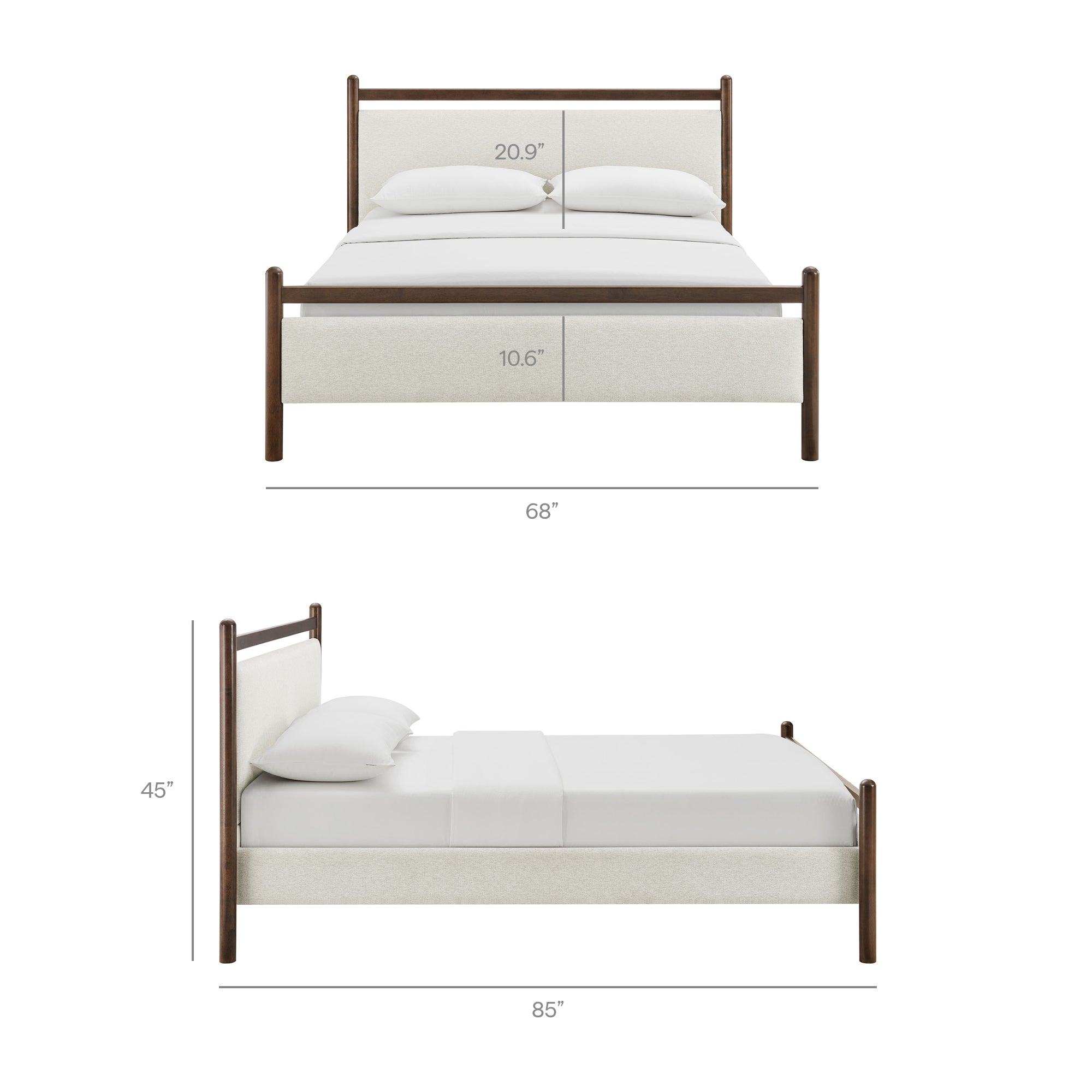 Modway MOD-7248 Ginny Queen Size Platform Bed Frame