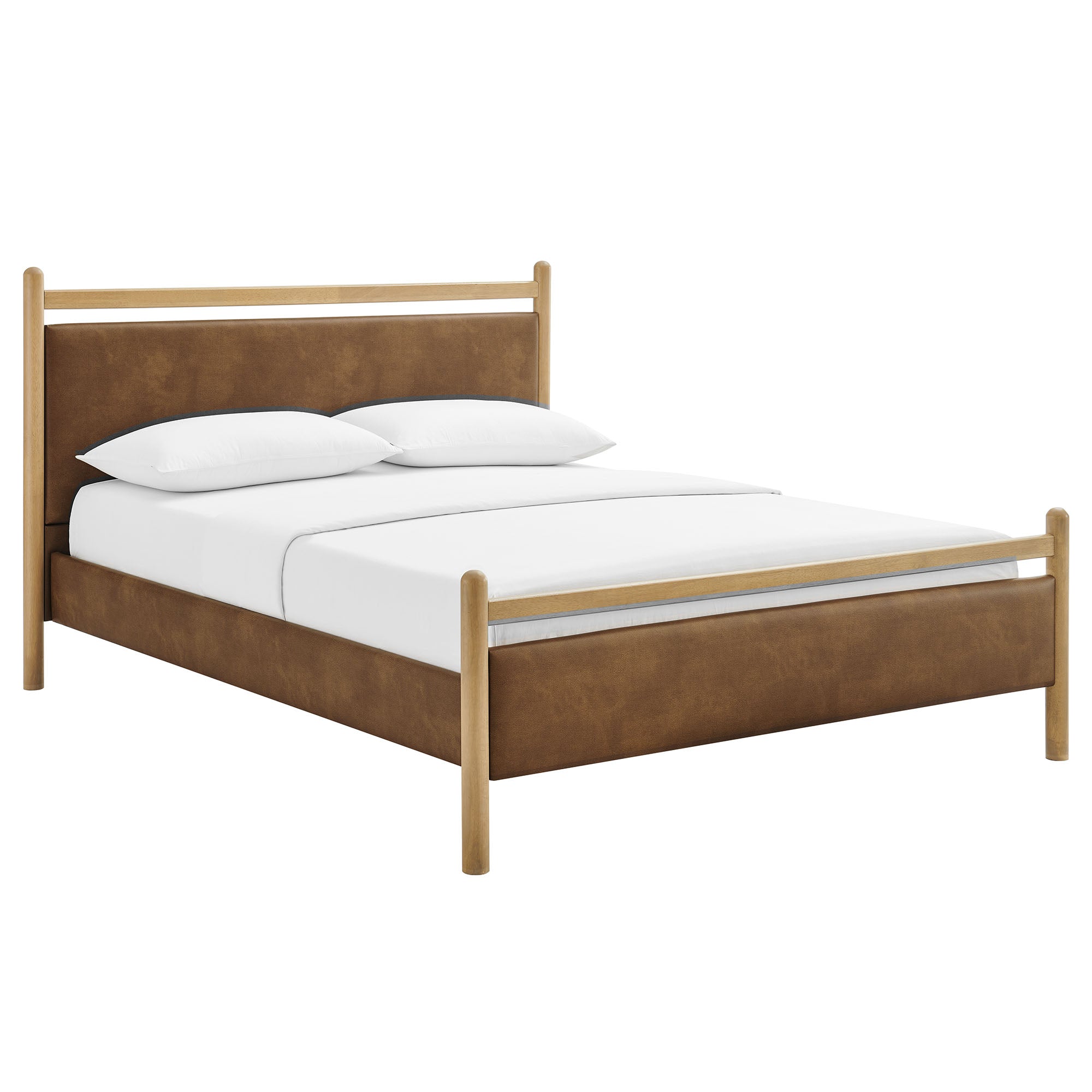 Modway MOD-7251 Ginny King Size Vegan Leather Platform Bed Frame