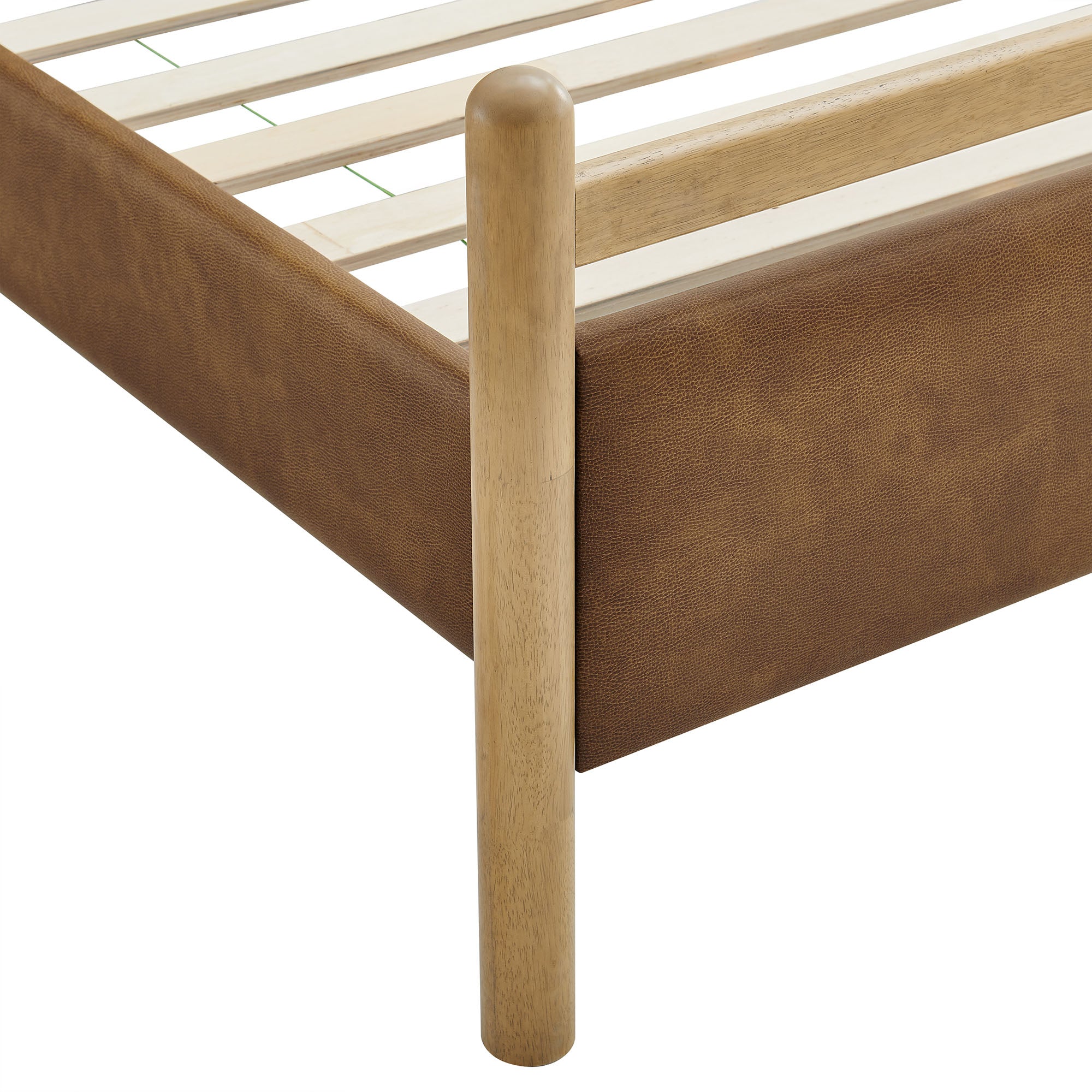 Modway Ginny King Size Vegan Leather Platform Bed Frame