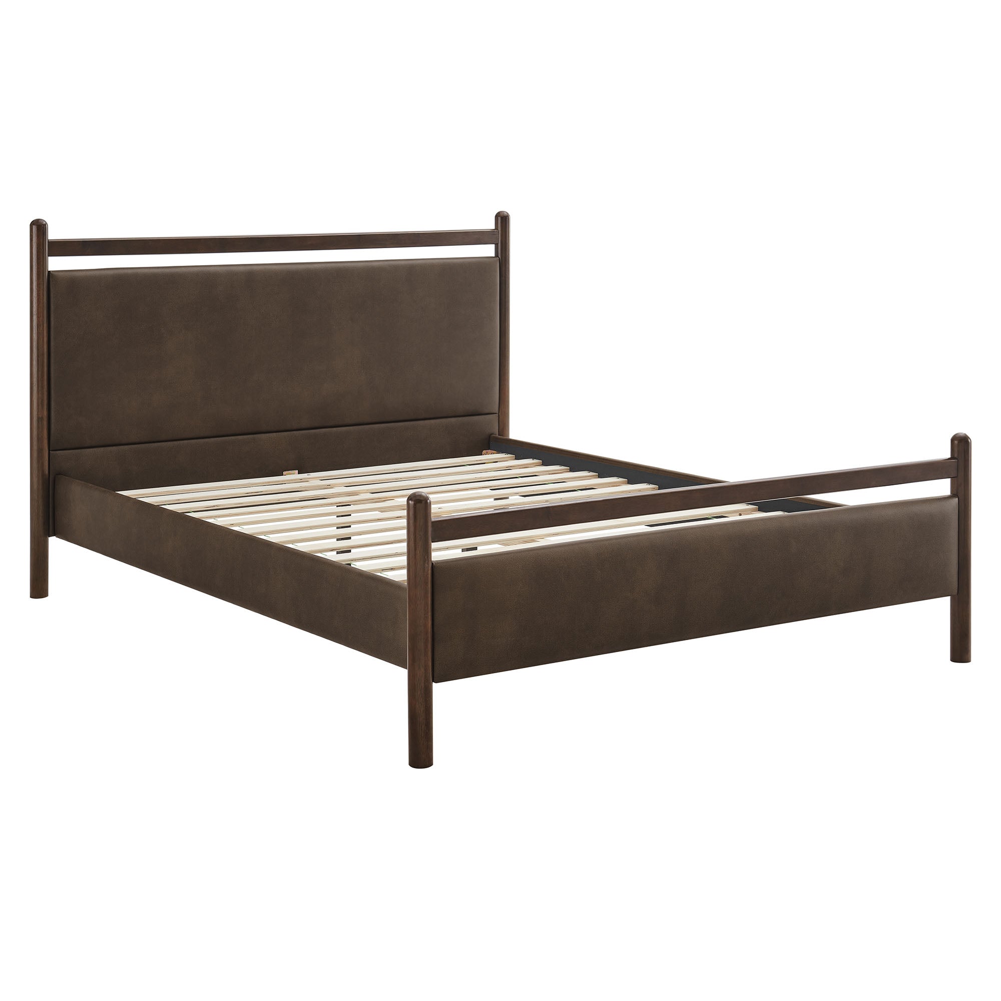 Modway Ginny King Size Vegan Leather Platform Bed Frame