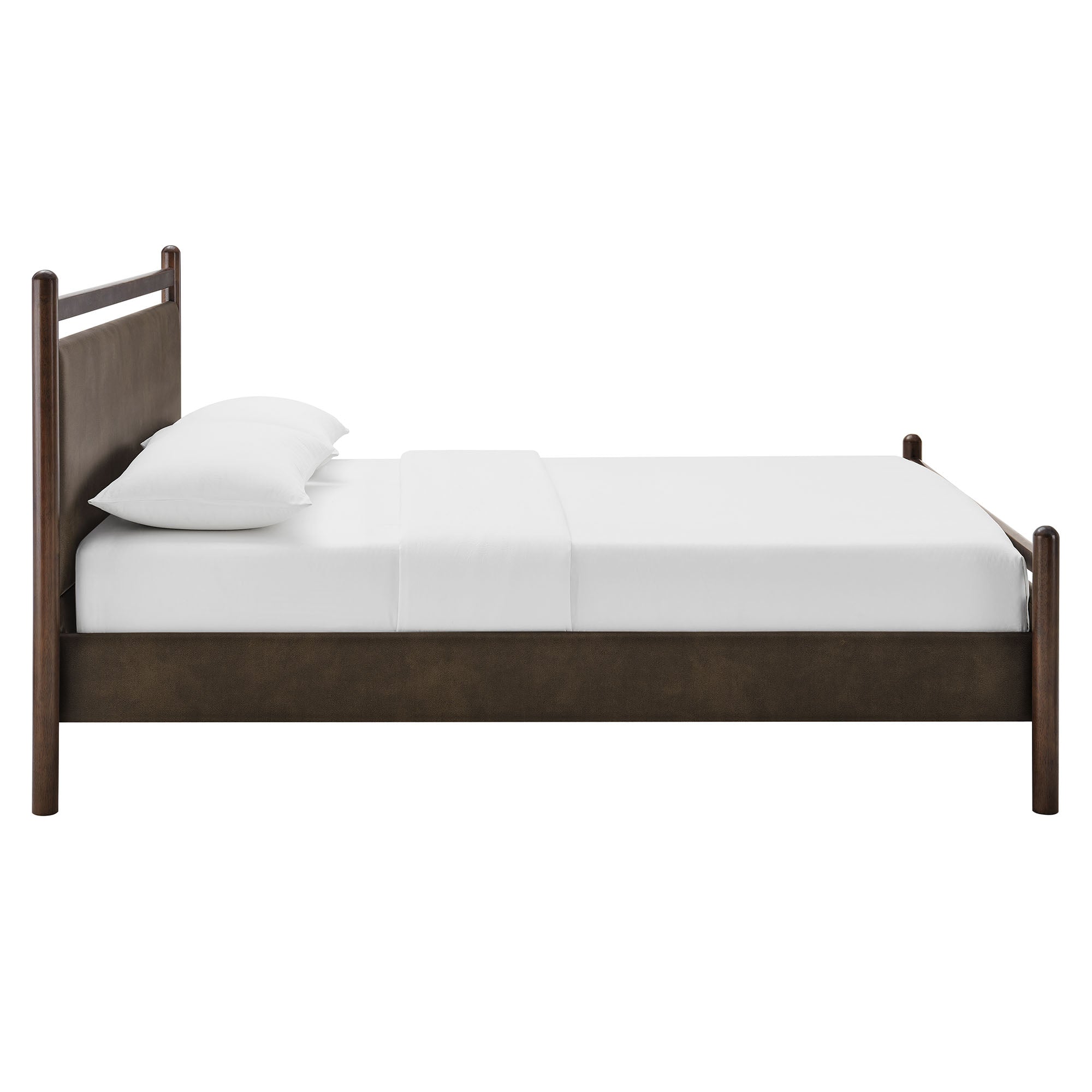 Modway MOD-7251 Ginny King Size Vegan Leather Platform Bed Frame