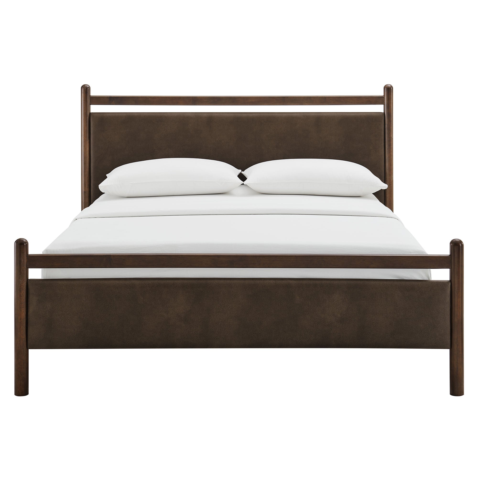 Modway Ginny King Size Vegan Leather Platform Bed Frame