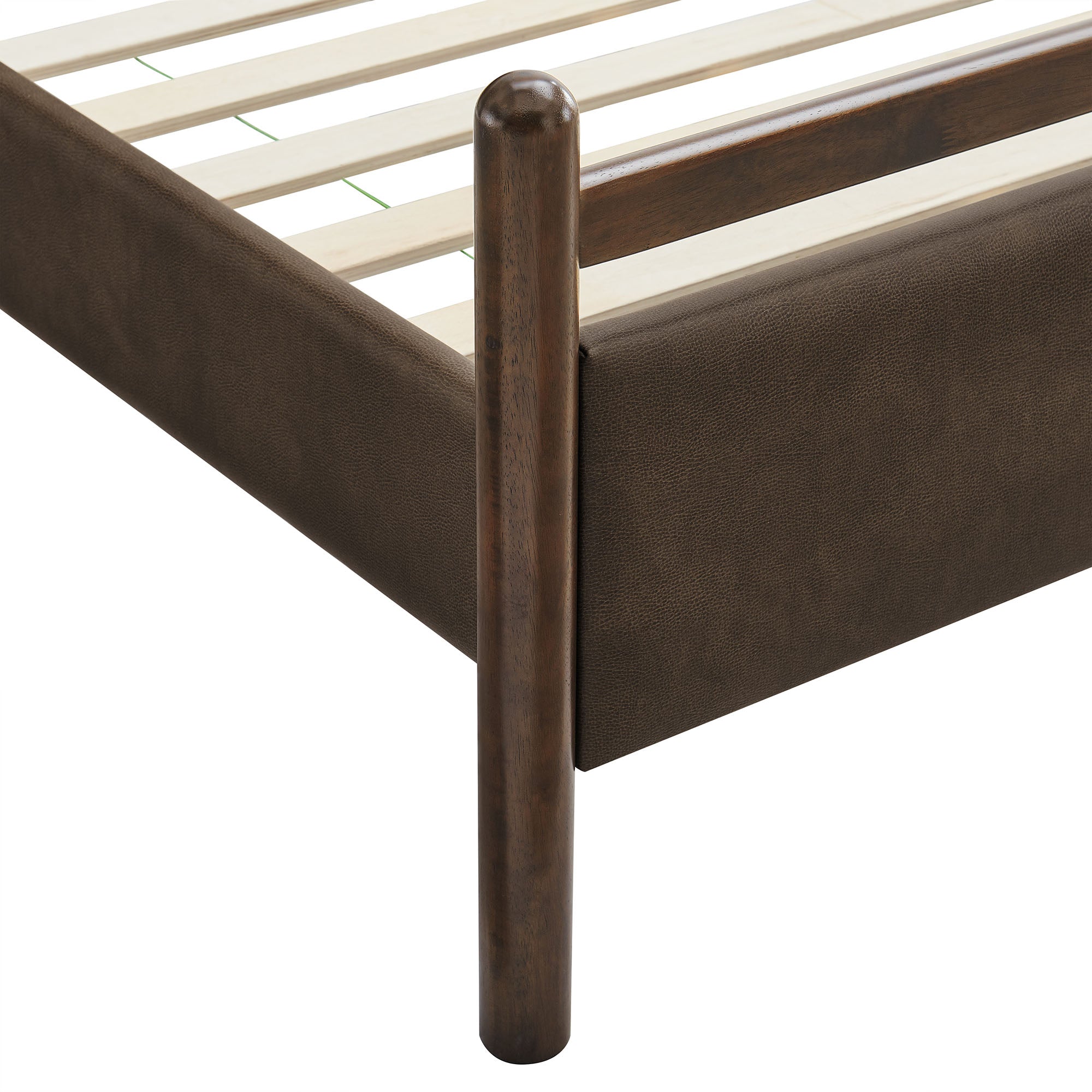 Modway Ginny King Size Vegan Leather Platform Bed Frame