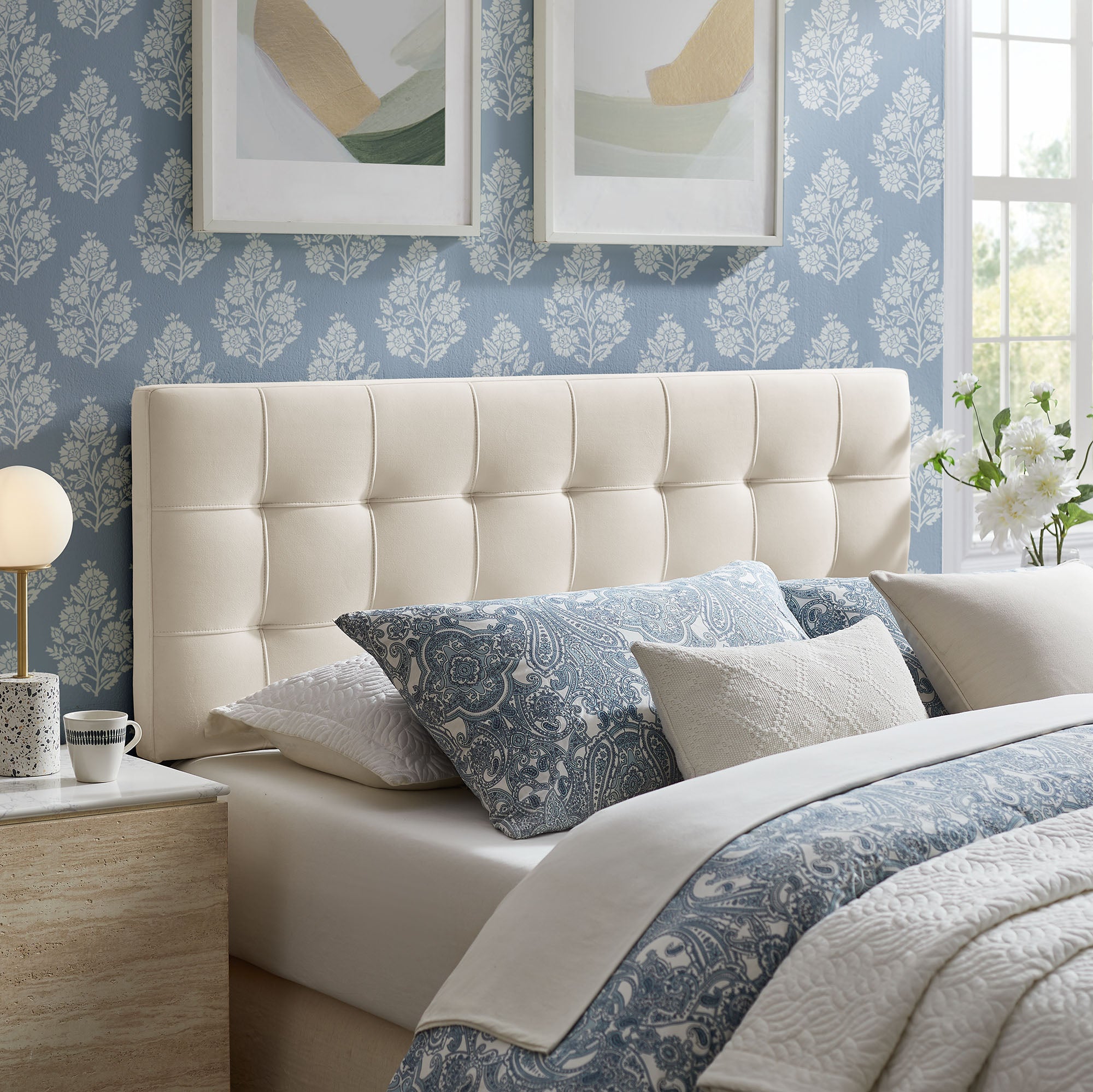 Modway Lily Stain-Resistant Performance Velvet Full Size Headboard