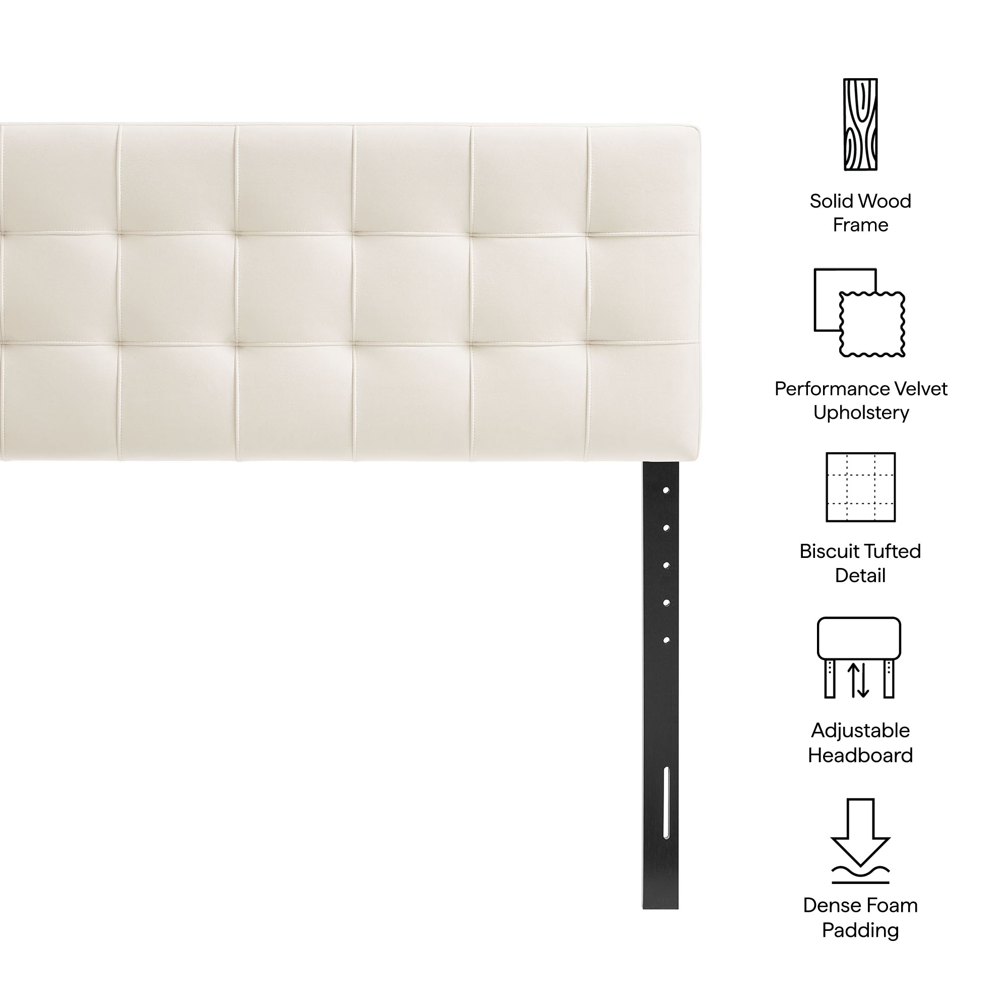 Modway Lily Stain-Resistant Performance Velvet Full Size Headboard