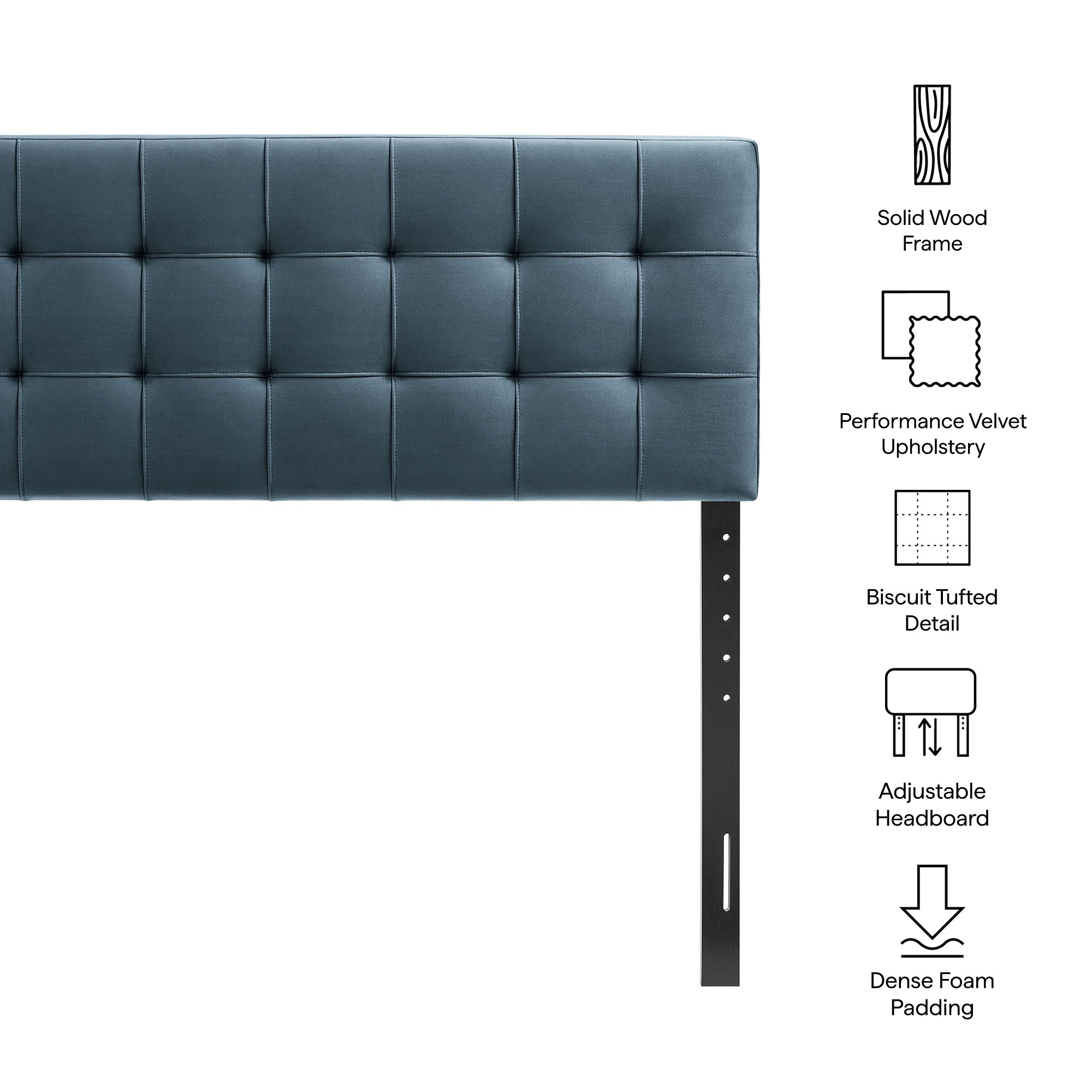 Modway Lily Stain-Resistant Performance Velvet Full Size Headboard