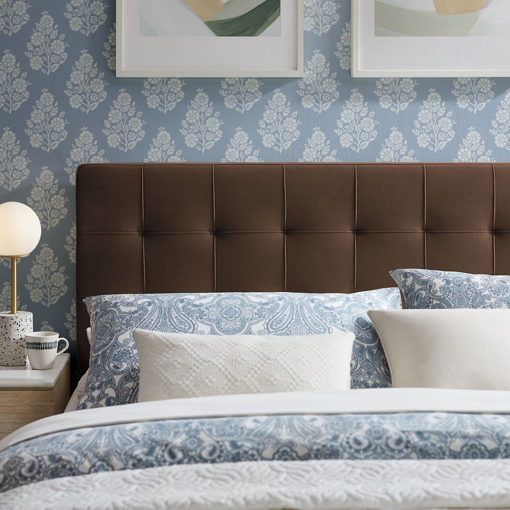 Modway Lily Stain-Resistant Performance Velvet Full Size Headboard