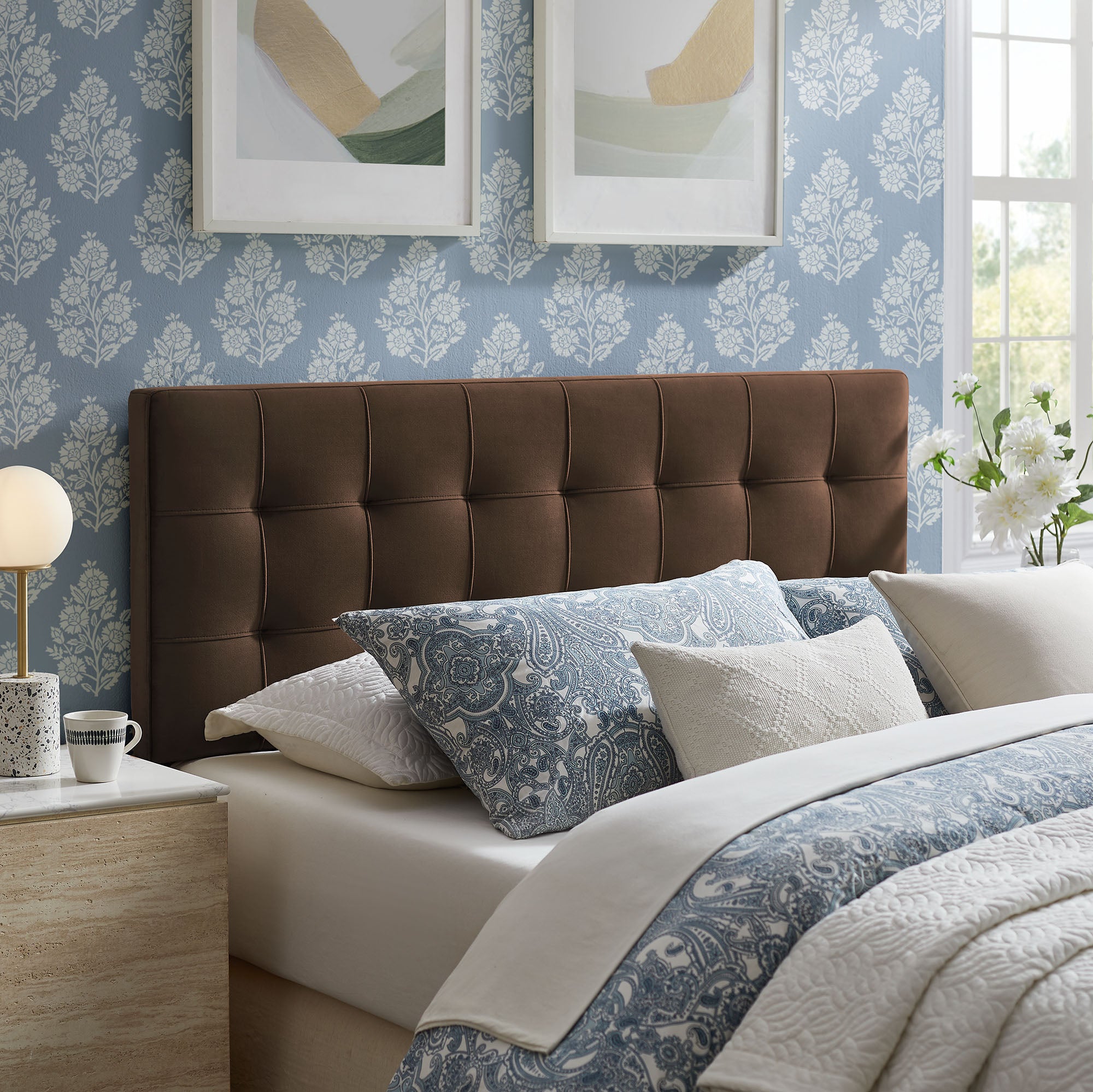 Modway Lily Stain-Resistant Performance Velvet Full Size Headboard