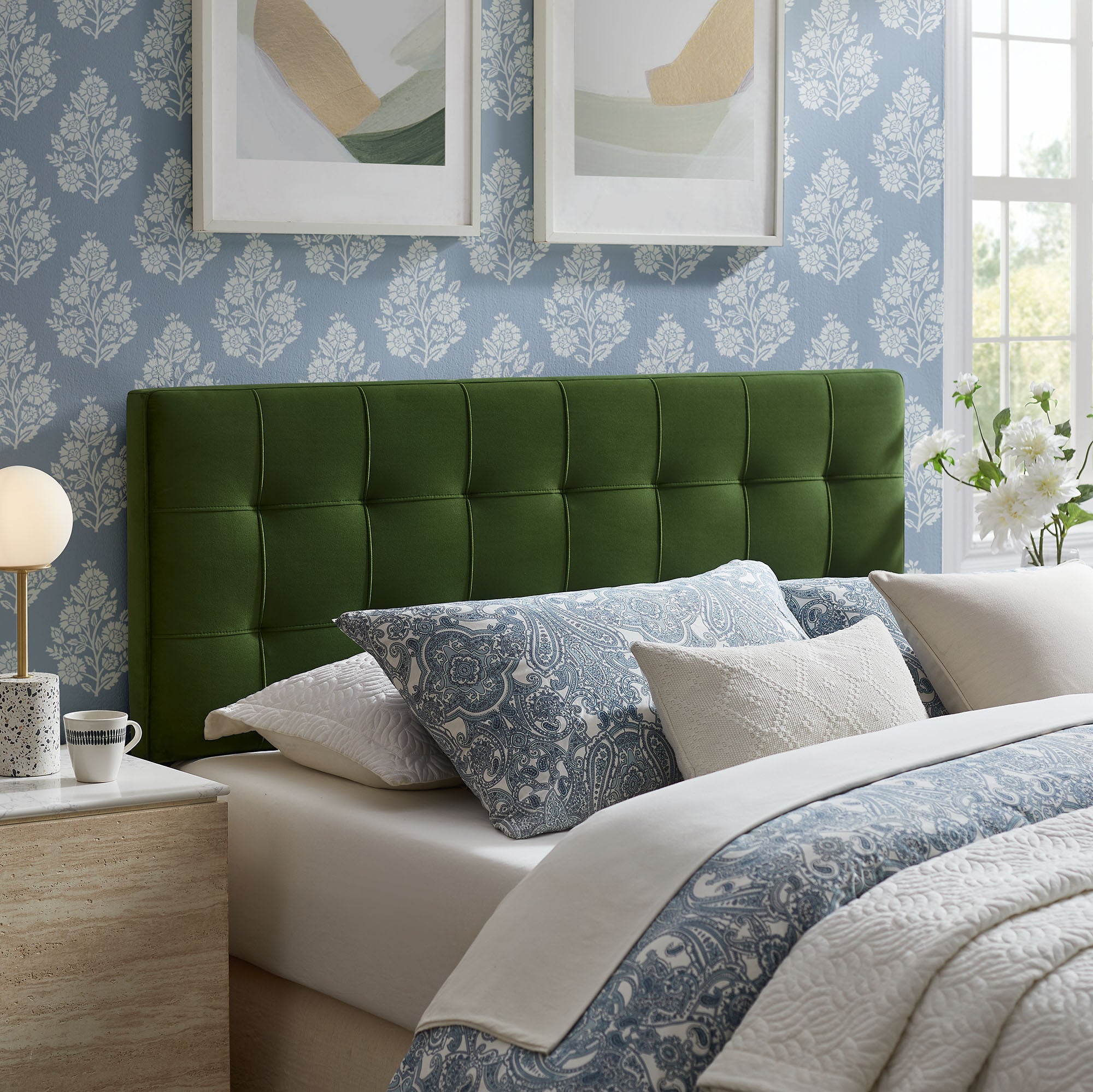 Modway Lily Stain-Resistant Performance Velvet Full Size Headboard