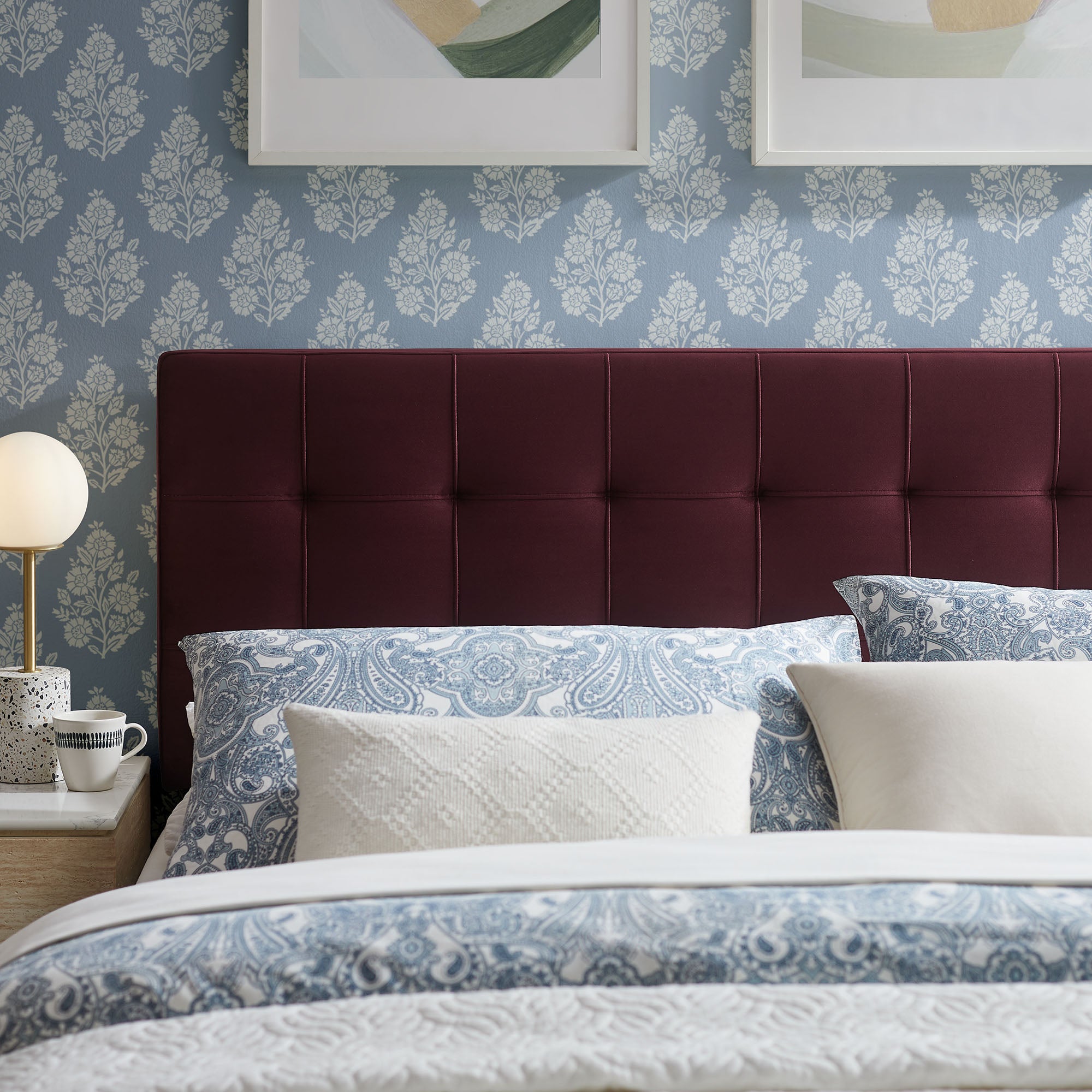 Modway Lily Stain-Resistant Performance Velvet Full Size Headboard