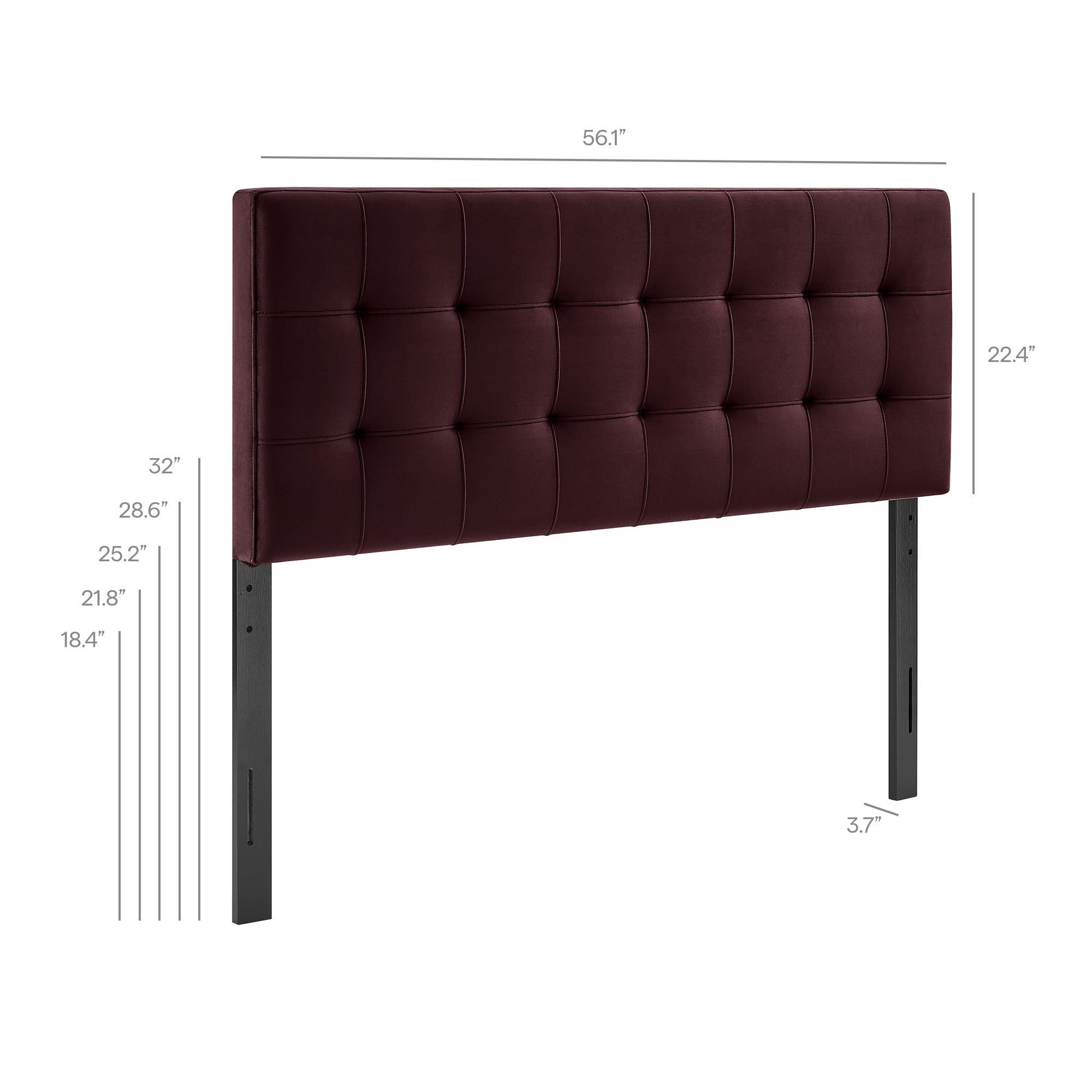 Modway Lily Stain-Resistant Performance Velvet Full Size Headboard