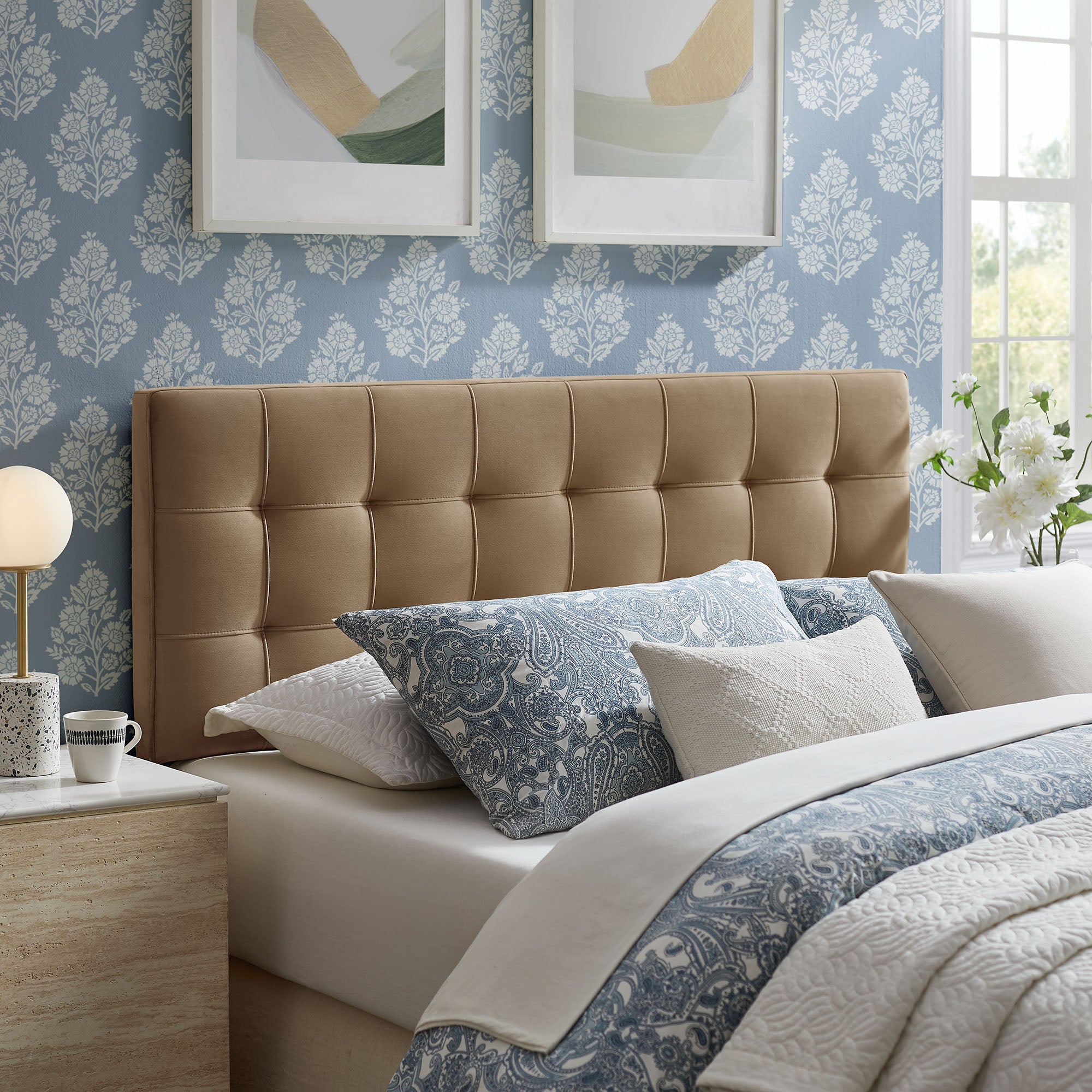 Modway Lily Stain-Resistant Performance Velvet Full Size Headboard