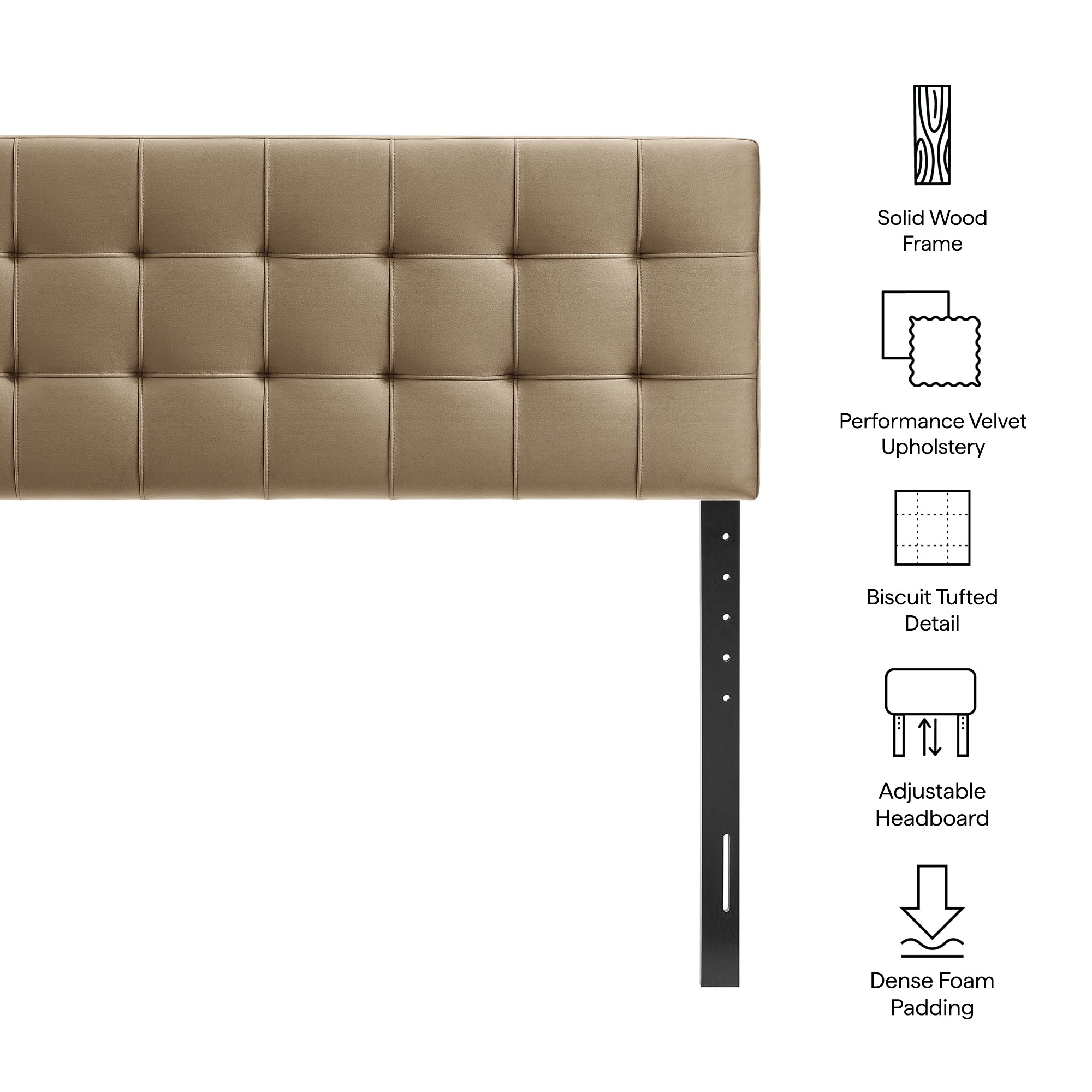 Modway Lily Stain-Resistant Performance Velvet Full Size Headboard