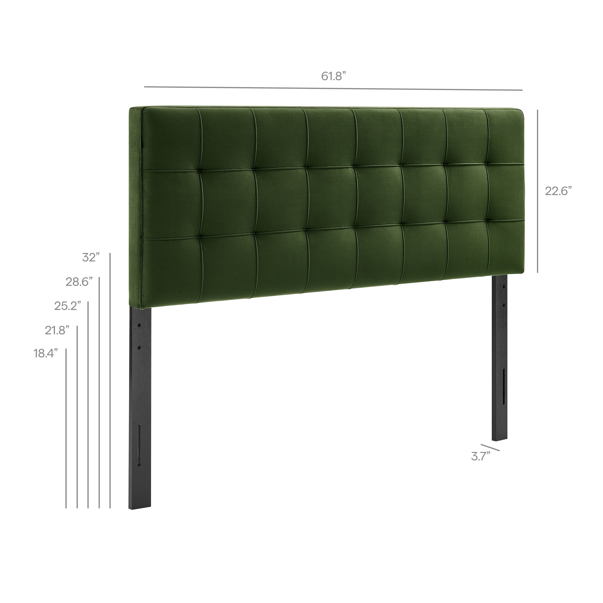 Modway Lily Stain-Resistant Performance Velvet Queen Size Headboard