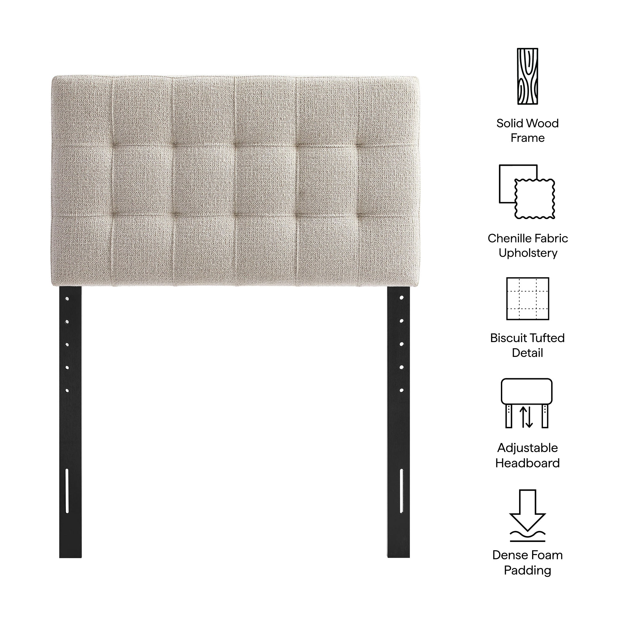 Modway MOD-7260 Lily Upholstered Twin Size Headboard