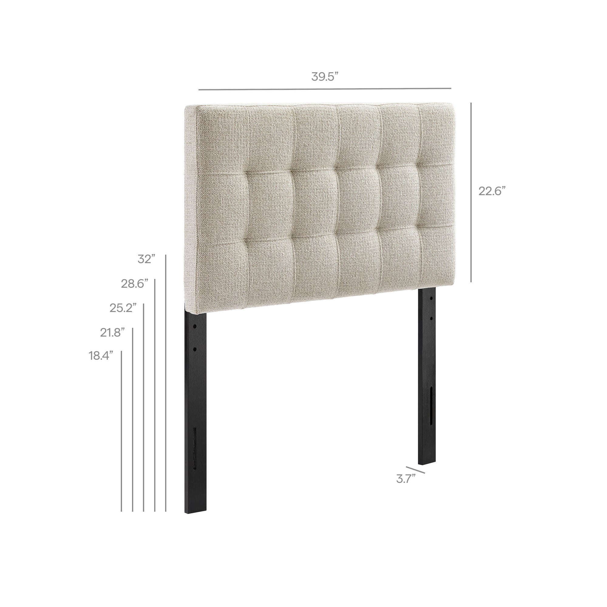 Modway MOD-7260 Lily Upholstered Twin Size Headboard