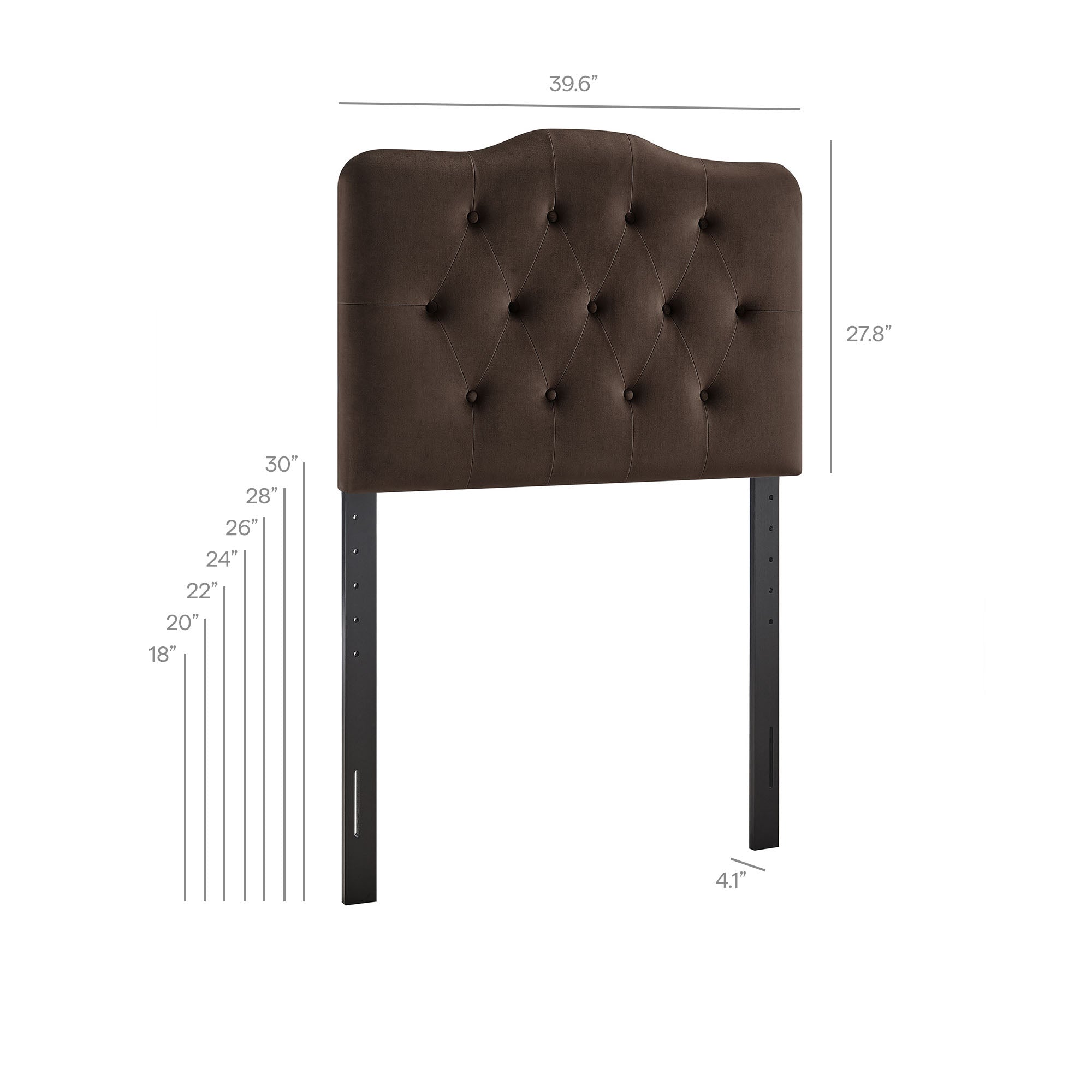 Modway MOD-7264 Annabel Stain-Resistant Performance Velvet Twin Headboard