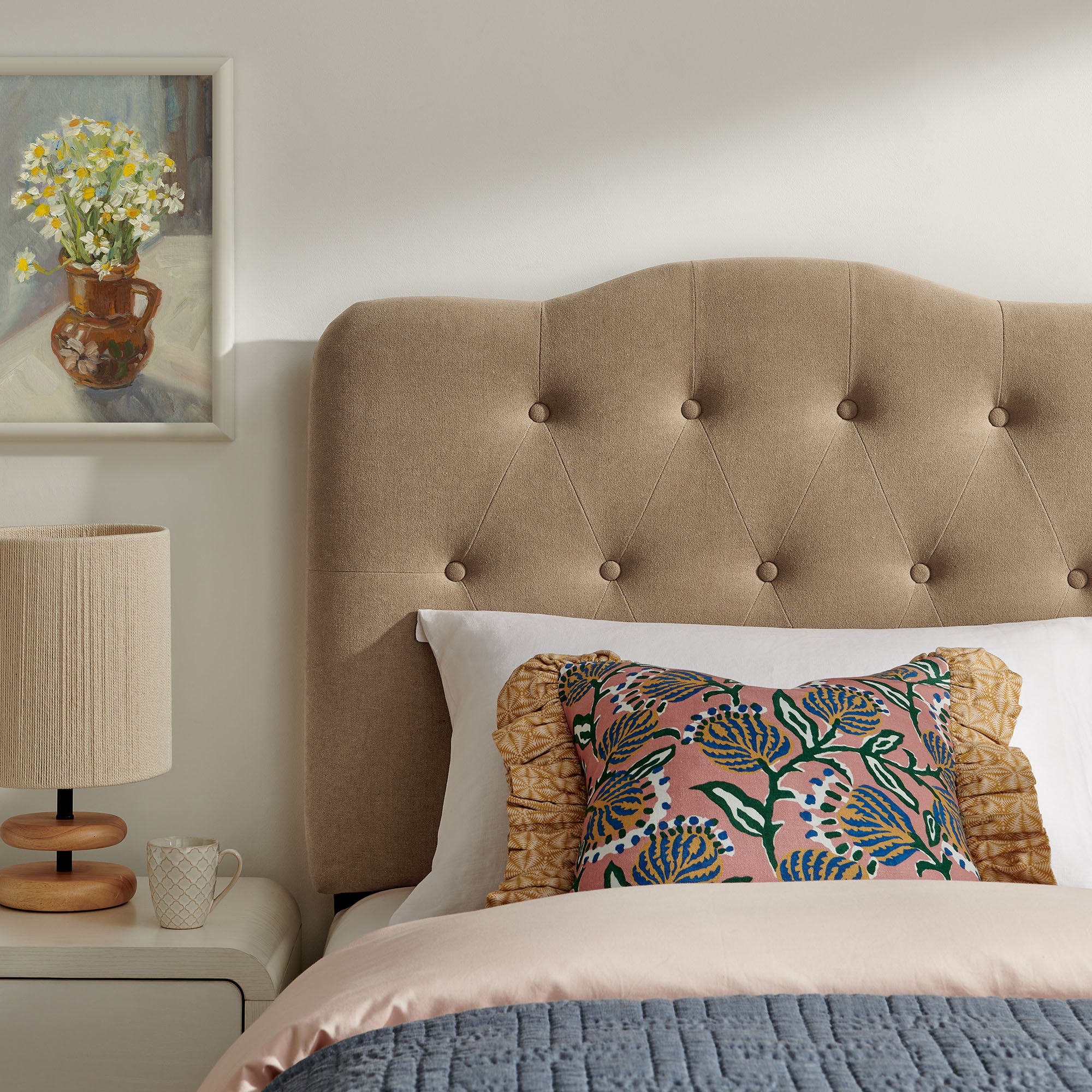 Modway MOD-7265 Annabel Premium Linen Blend Twin Headboard