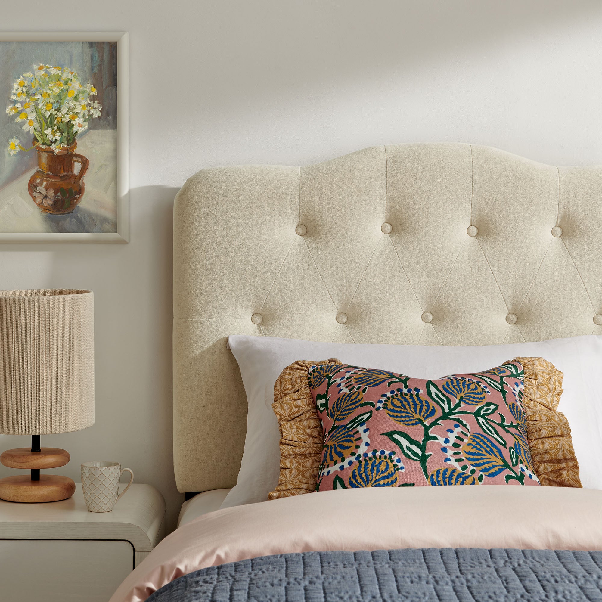 Modway MOD-7265 Annabel Premium Linen Blend Twin Headboard