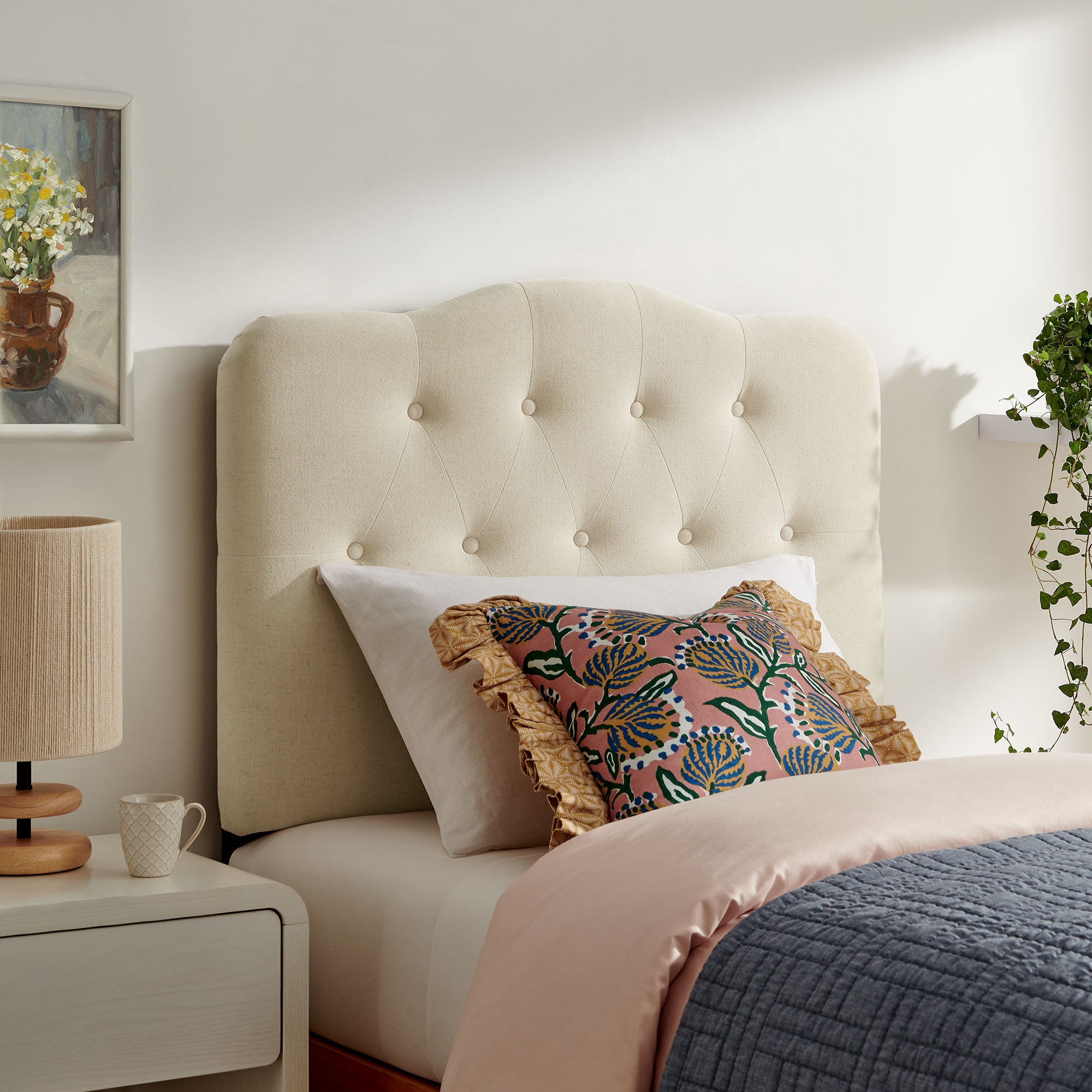 Modway MOD-7265 Annabel Premium Linen Blend Twin Headboard