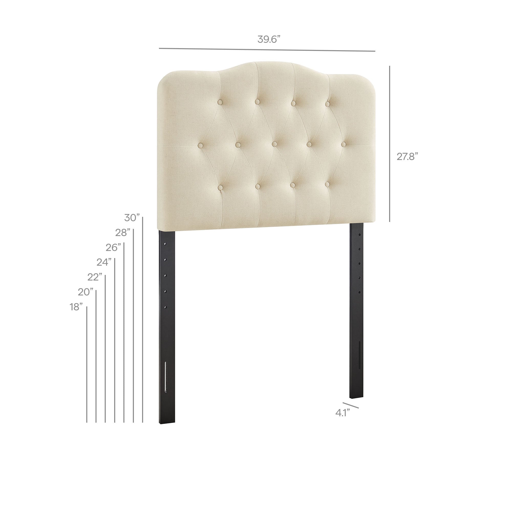Modway MOD-7265 Annabel Premium Linen Blend Twin Headboard