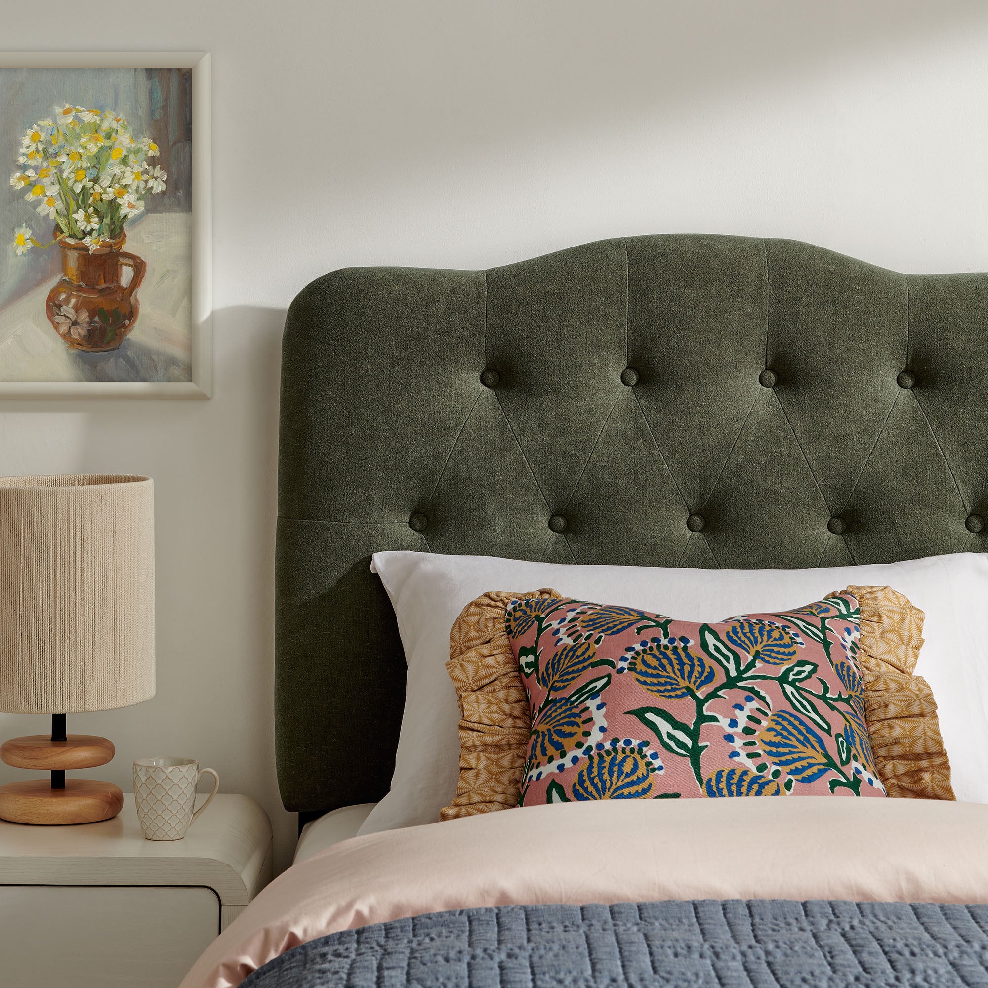 Modway MOD-7265 Annabel Premium Linen Blend Twin Headboard