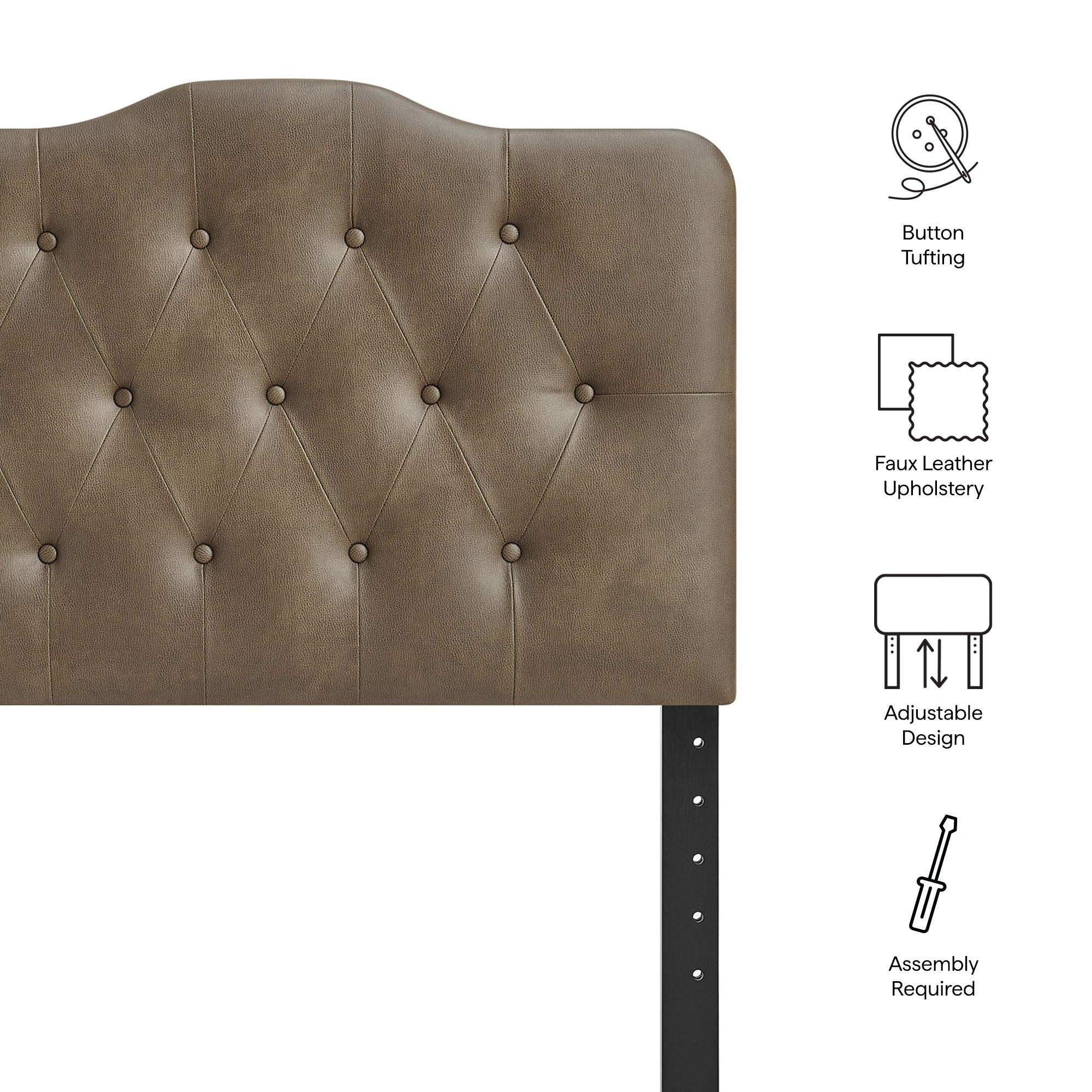 Modway MOD-7266 Annabel Faux Leather Twin Headboard
