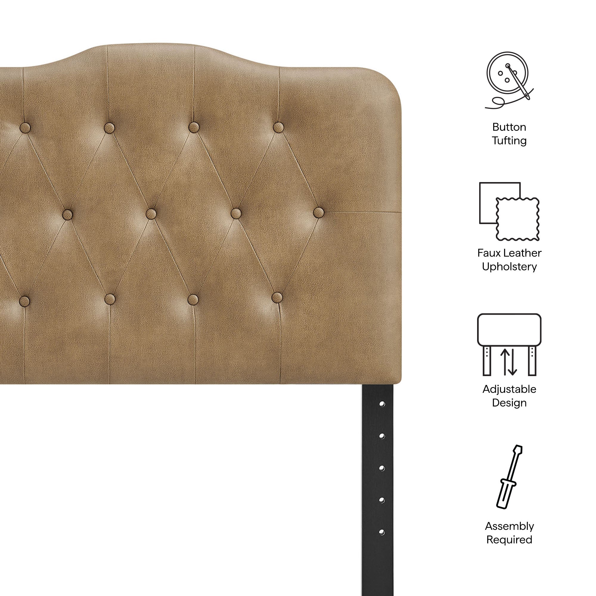 Modway MOD-7266 Annabel Faux Leather Twin Headboard