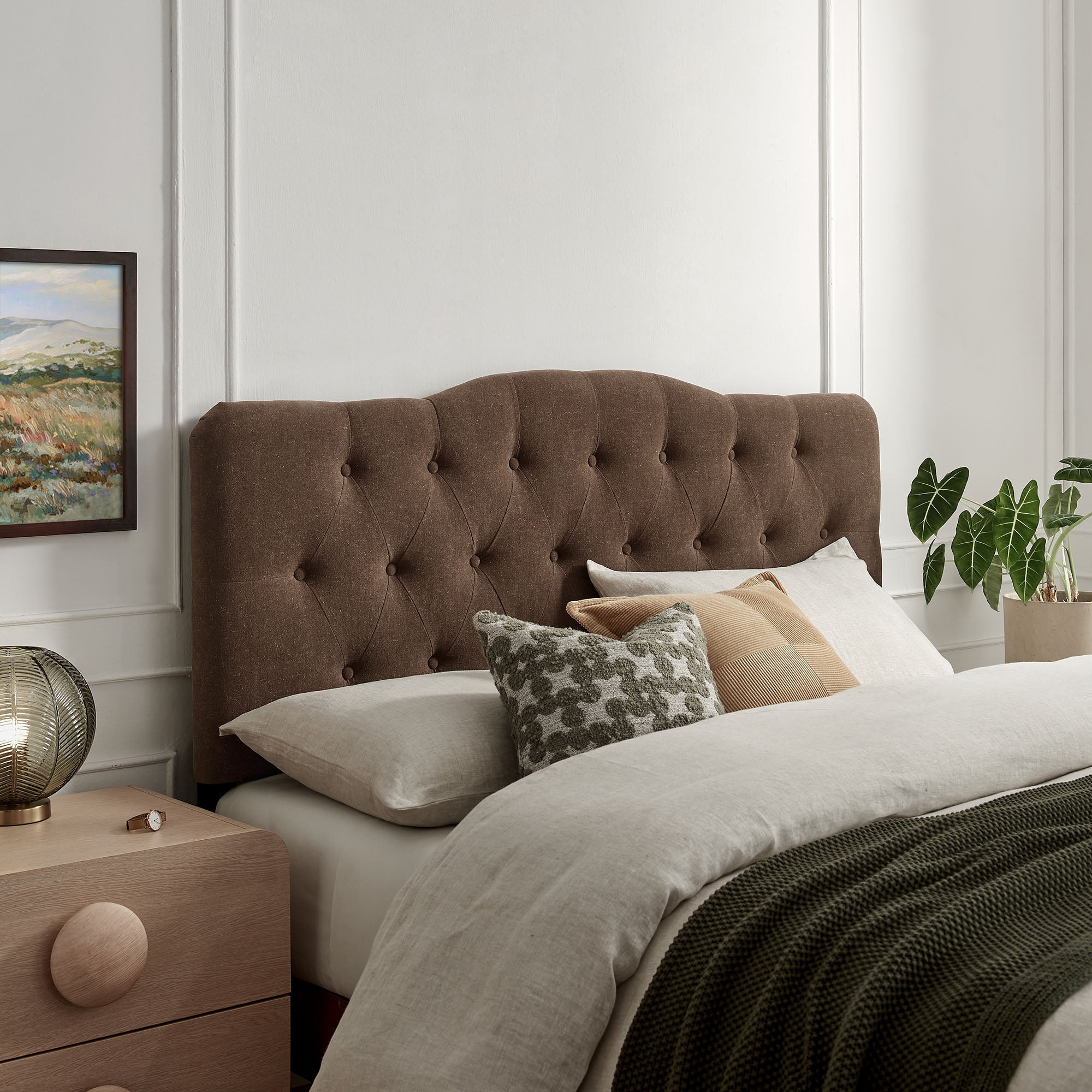 Modway MOD-7268 Annabel Premium Linen Blend Full Headboard