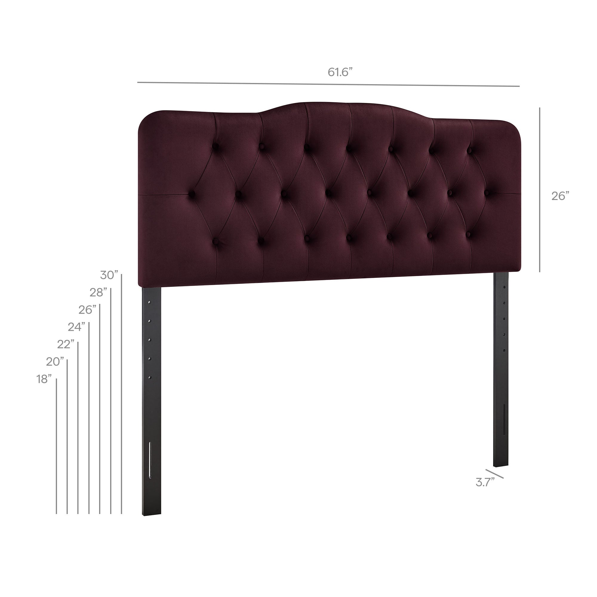 Modway MOD-7270 Annabel Stain-Resistant Performance Velvet Queen Headboard