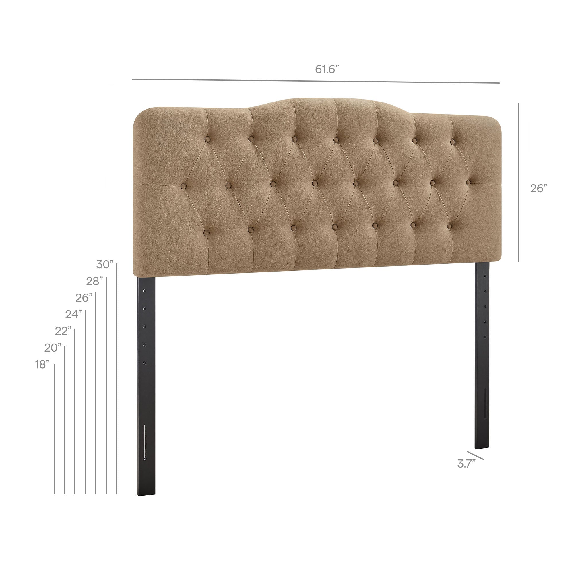 Modway MOD-7271 Annabel Premium Linen Blend Queen Headboard