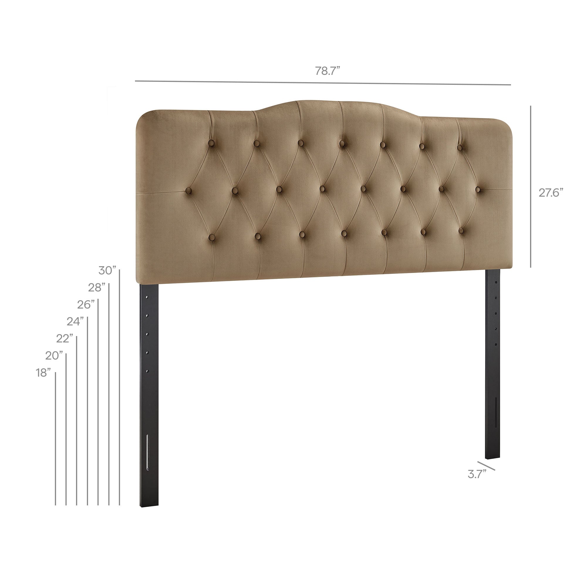 Modway MOD-7273 Annabel Stain-Resistant Performance Velvet King Headboard