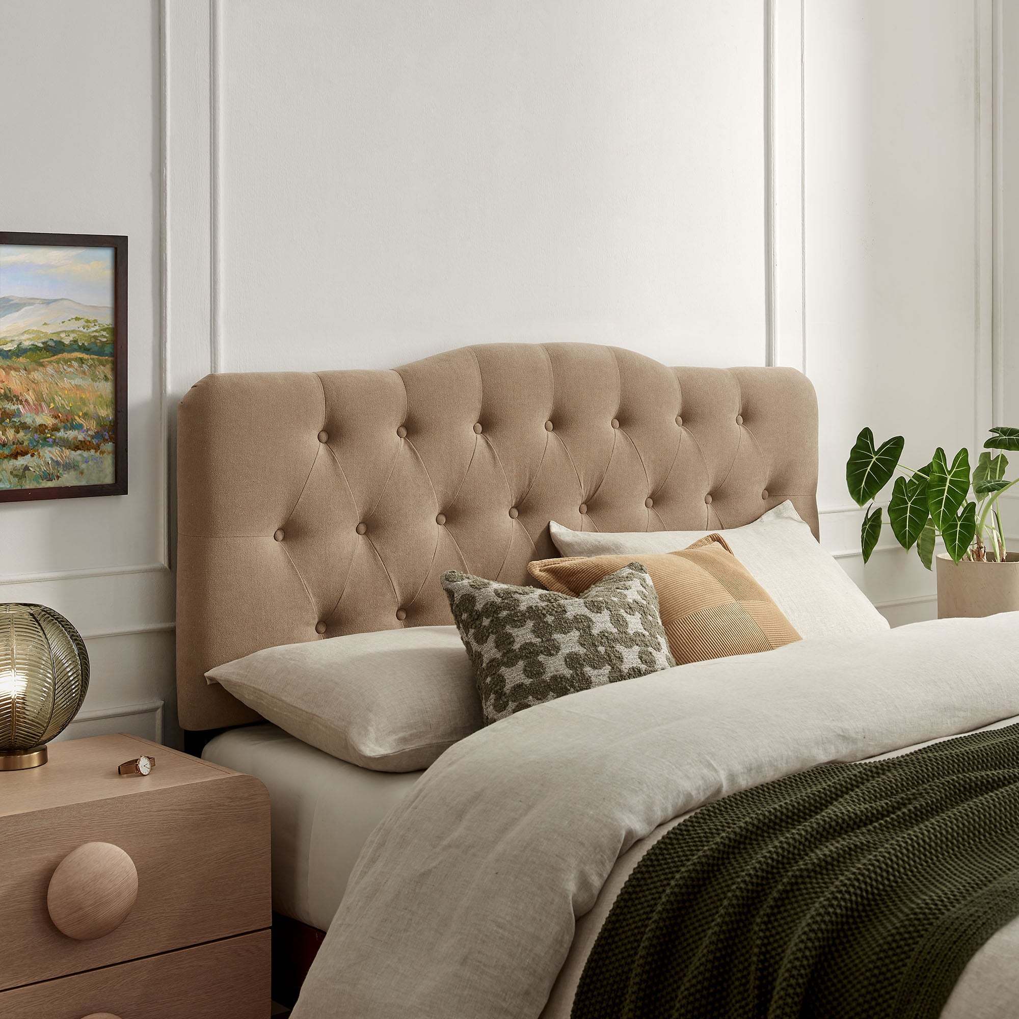 Modway MOD-7274 Annabel Premium Linen Blend King Headboard