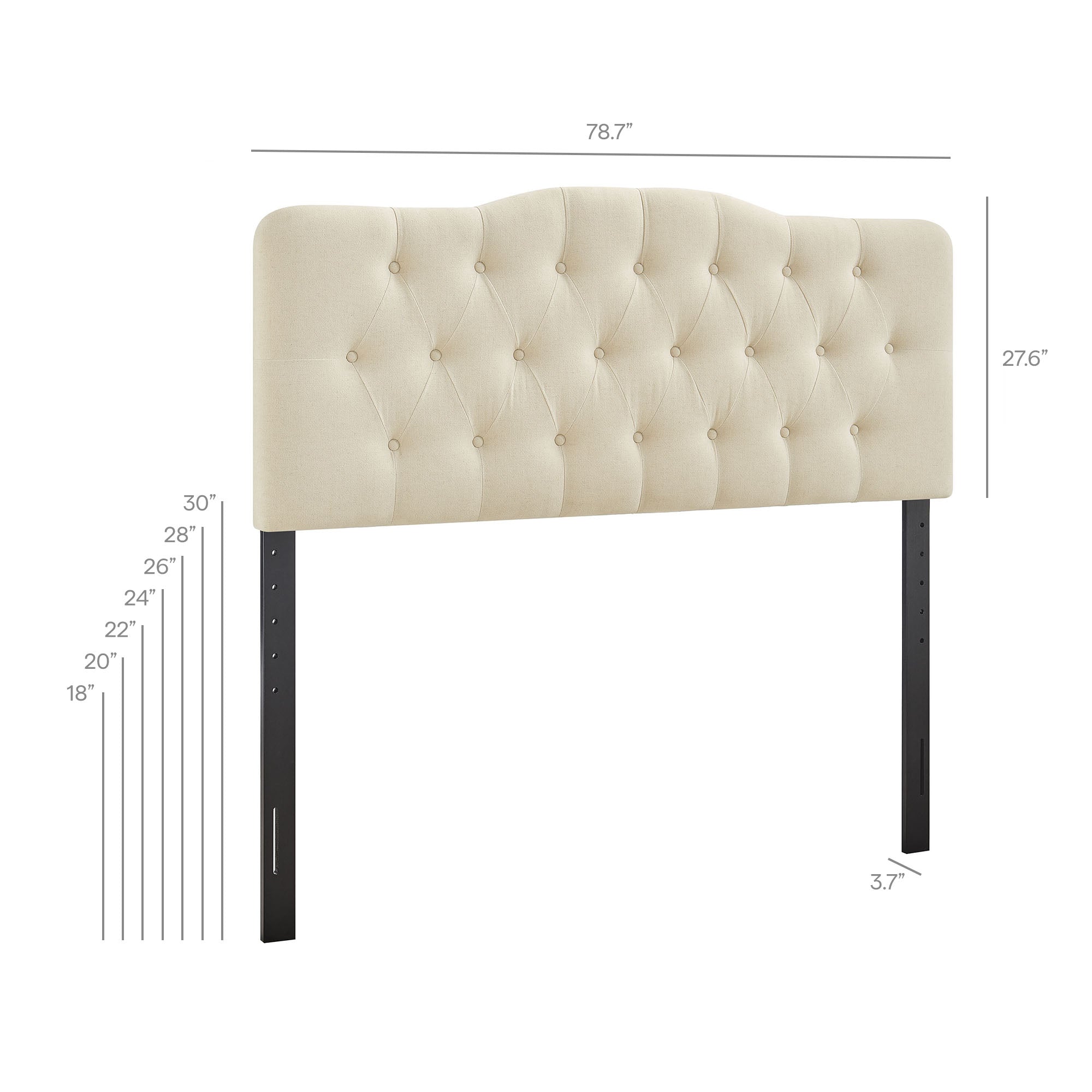 Modway MOD-7274 Annabel Premium Linen Blend King Headboard