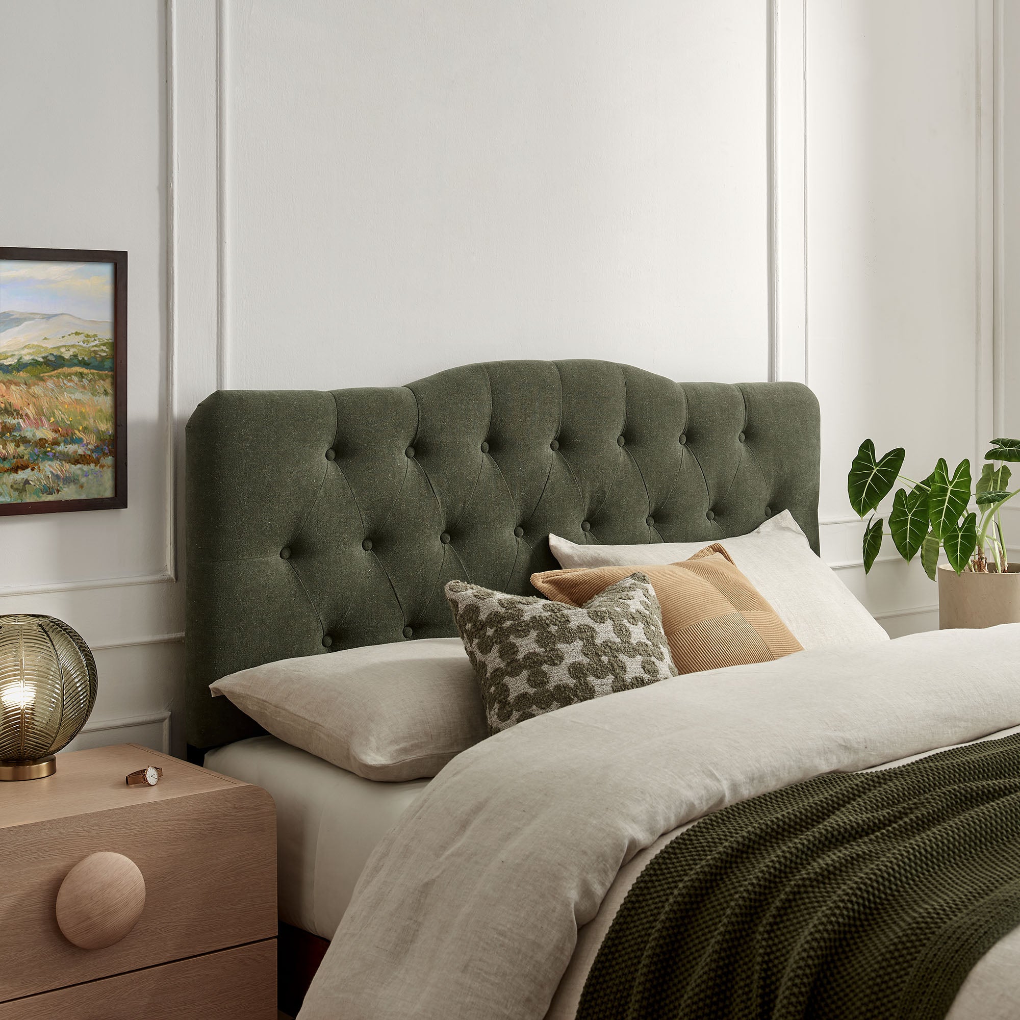 Modway MOD-7274 Annabel Premium Linen Blend King Headboard