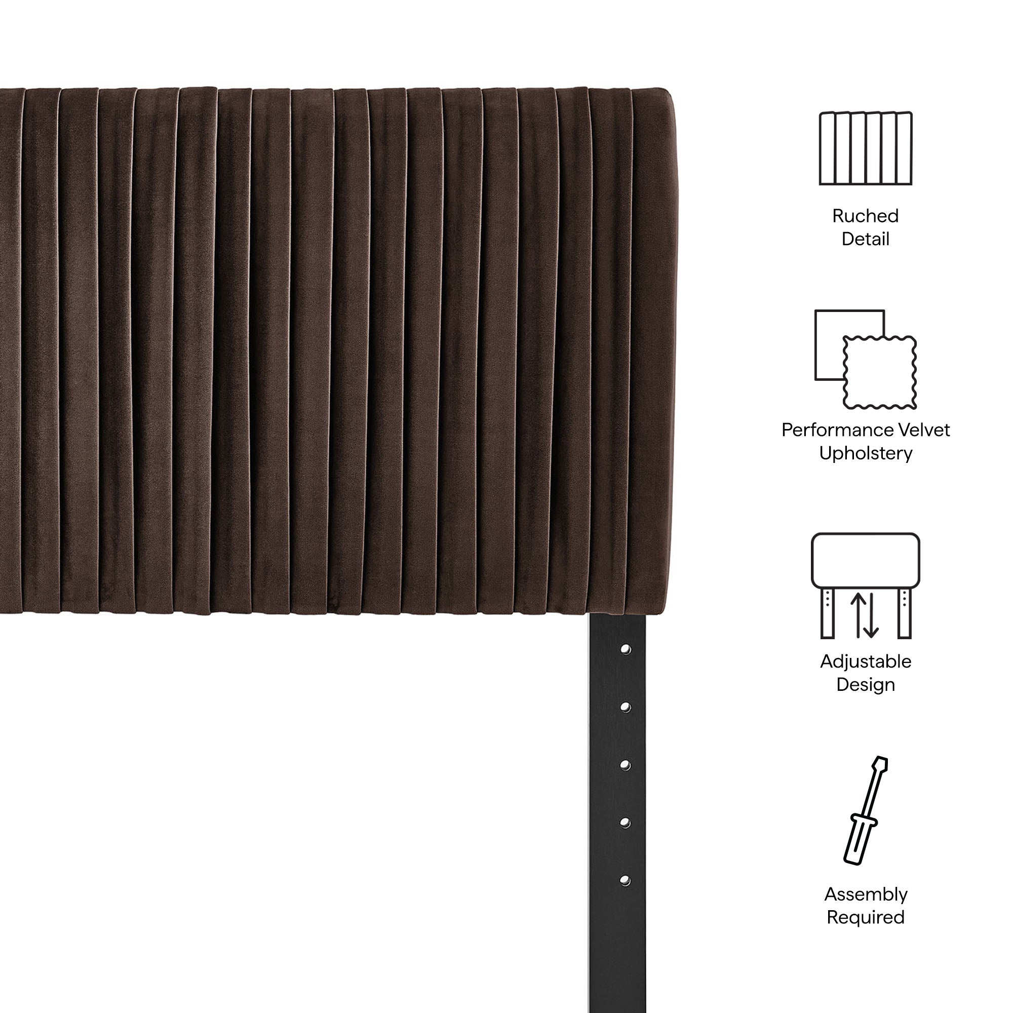 Modway MOD-7276 Eloise Stain-Resistant Performance Velvet Twin Headboard
