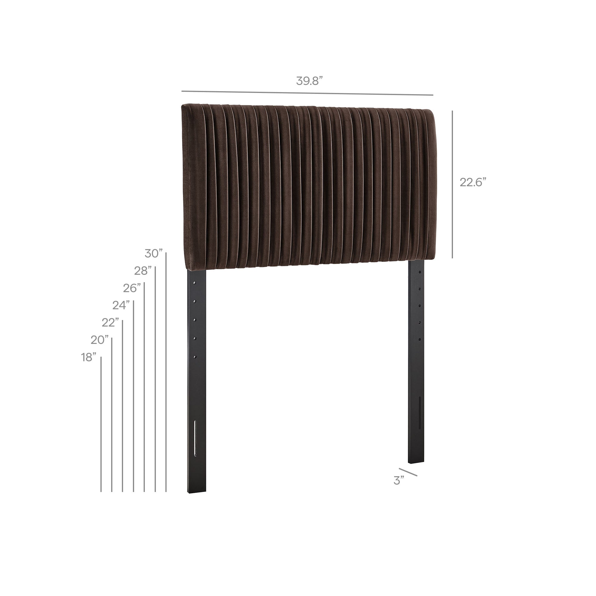 Modway MOD-7276 Eloise Stain-Resistant Performance Velvet Twin Headboard