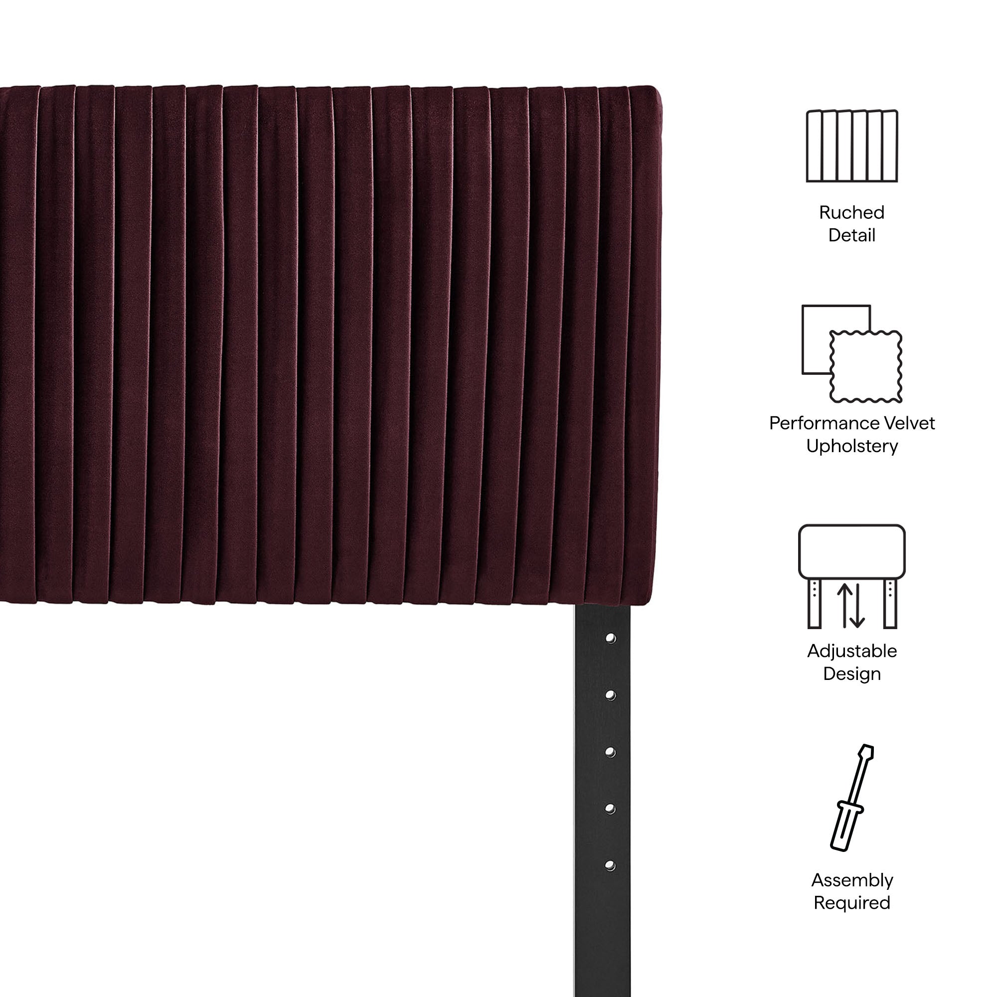 Modway MOD-7276 Eloise Stain-Resistant Performance Velvet Twin Headboard