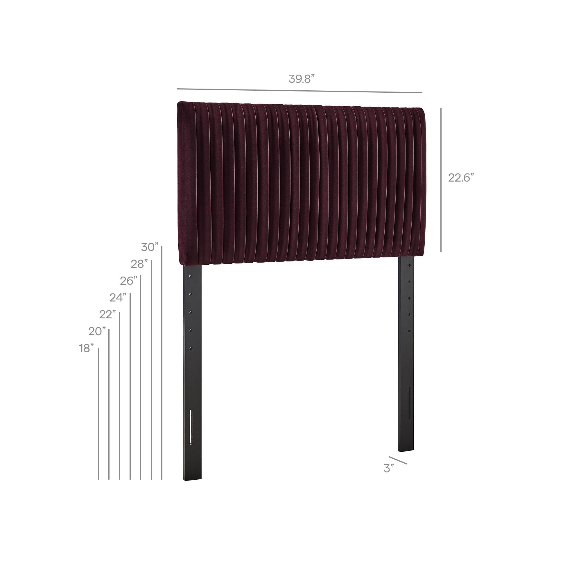 Modway MOD-7276 Eloise Stain-Resistant Performance Velvet Twin Headboard