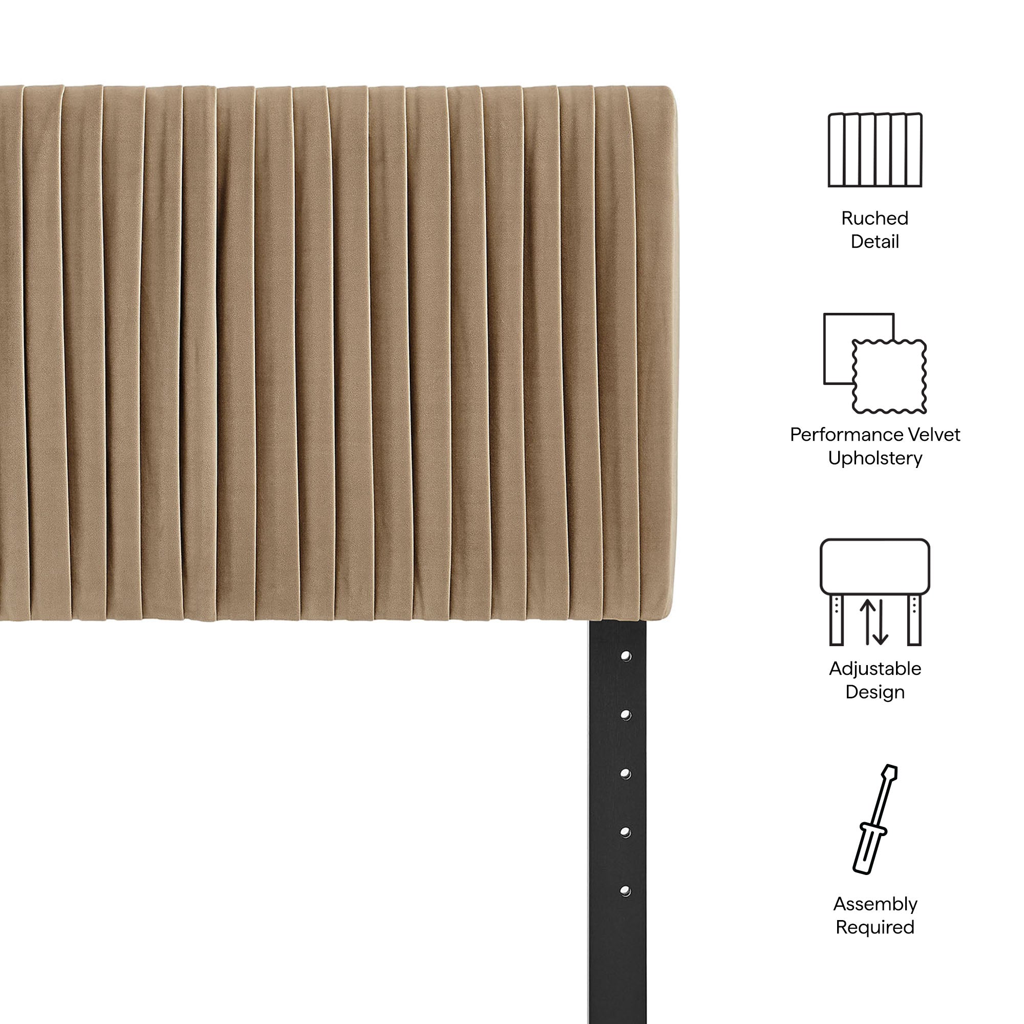 Modway MOD-7276 Eloise Stain-Resistant Performance Velvet Twin Headboard
