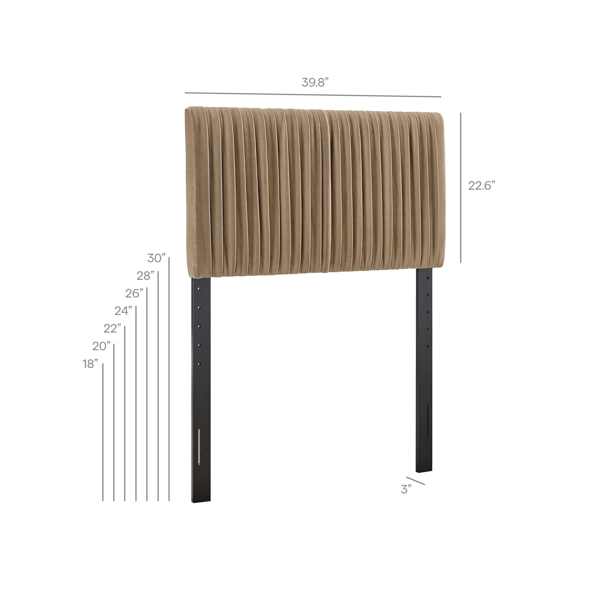 Modway MOD-7276 Eloise Stain-Resistant Performance Velvet Twin Headboard