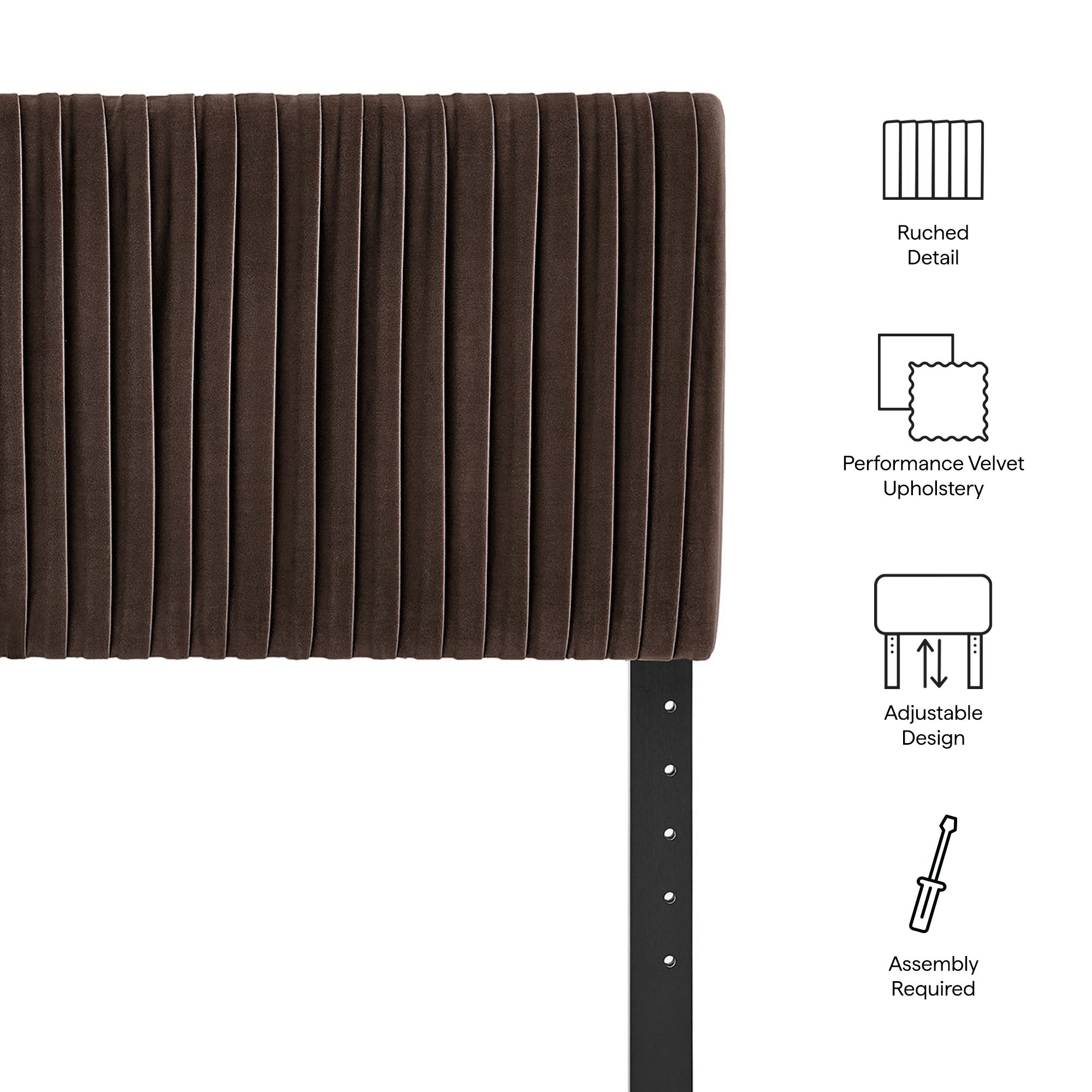 Modway MOD-7278 Eloise Stain-Resistant Performance Velvet Queen Headboard