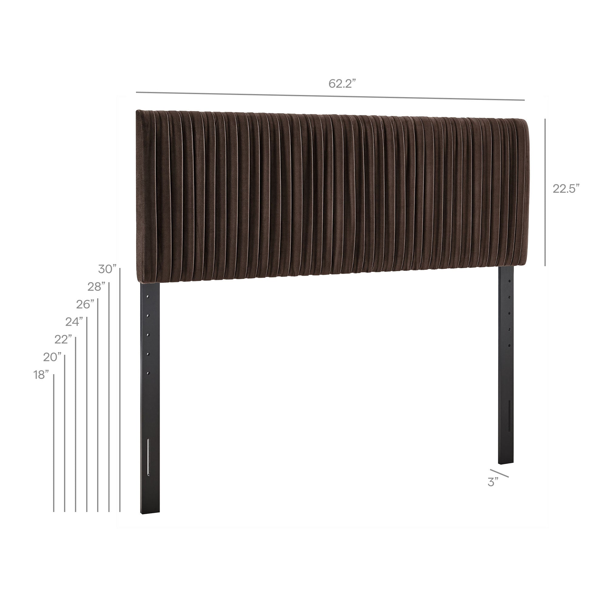 Modway MOD-7278 Eloise Stain-Resistant Performance Velvet Queen Headboard