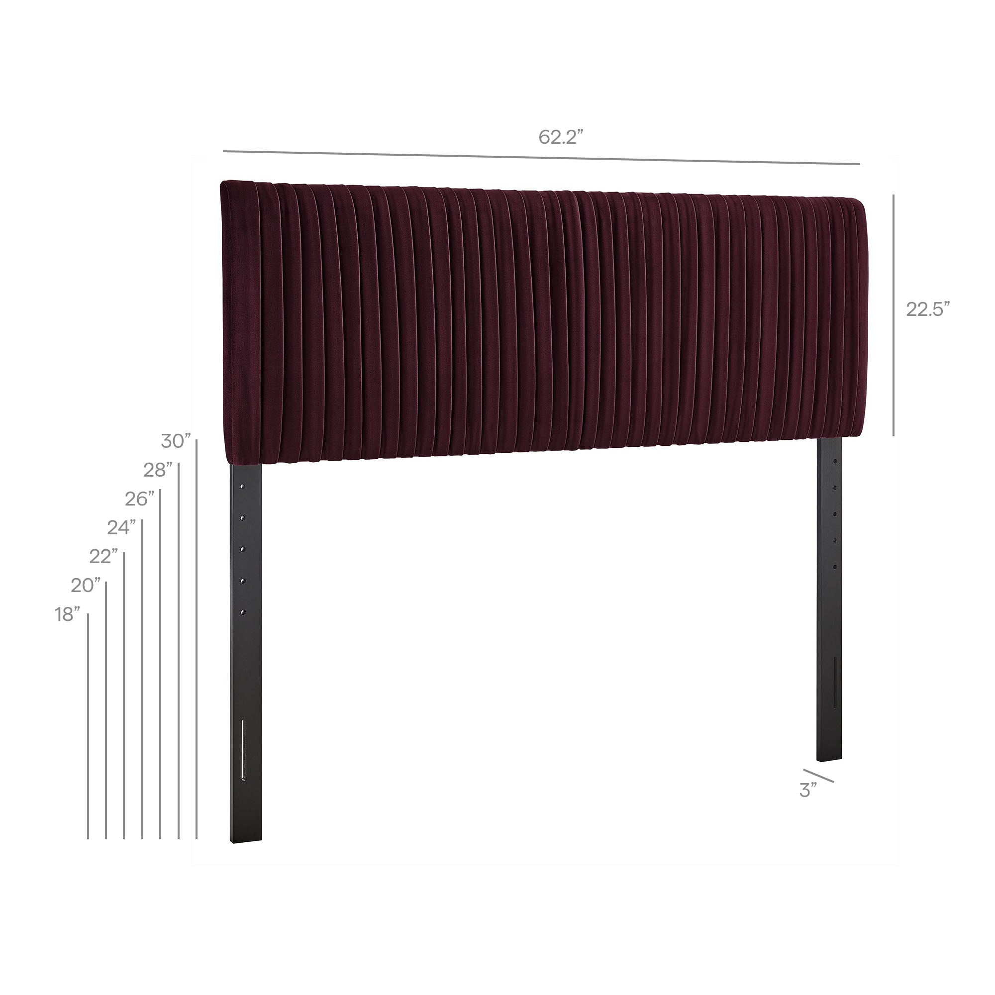 Modway MOD-7278 Eloise Stain-Resistant Performance Velvet Queen Headboard