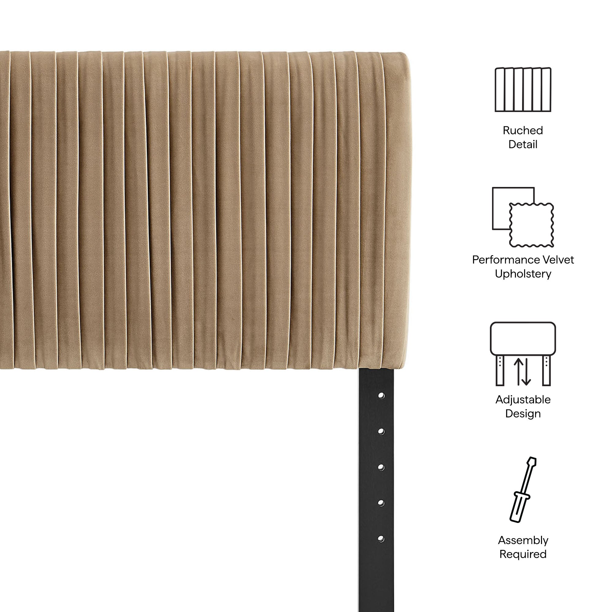 Modway MOD-7278 Eloise Stain-Resistant Performance Velvet Queen Headboard