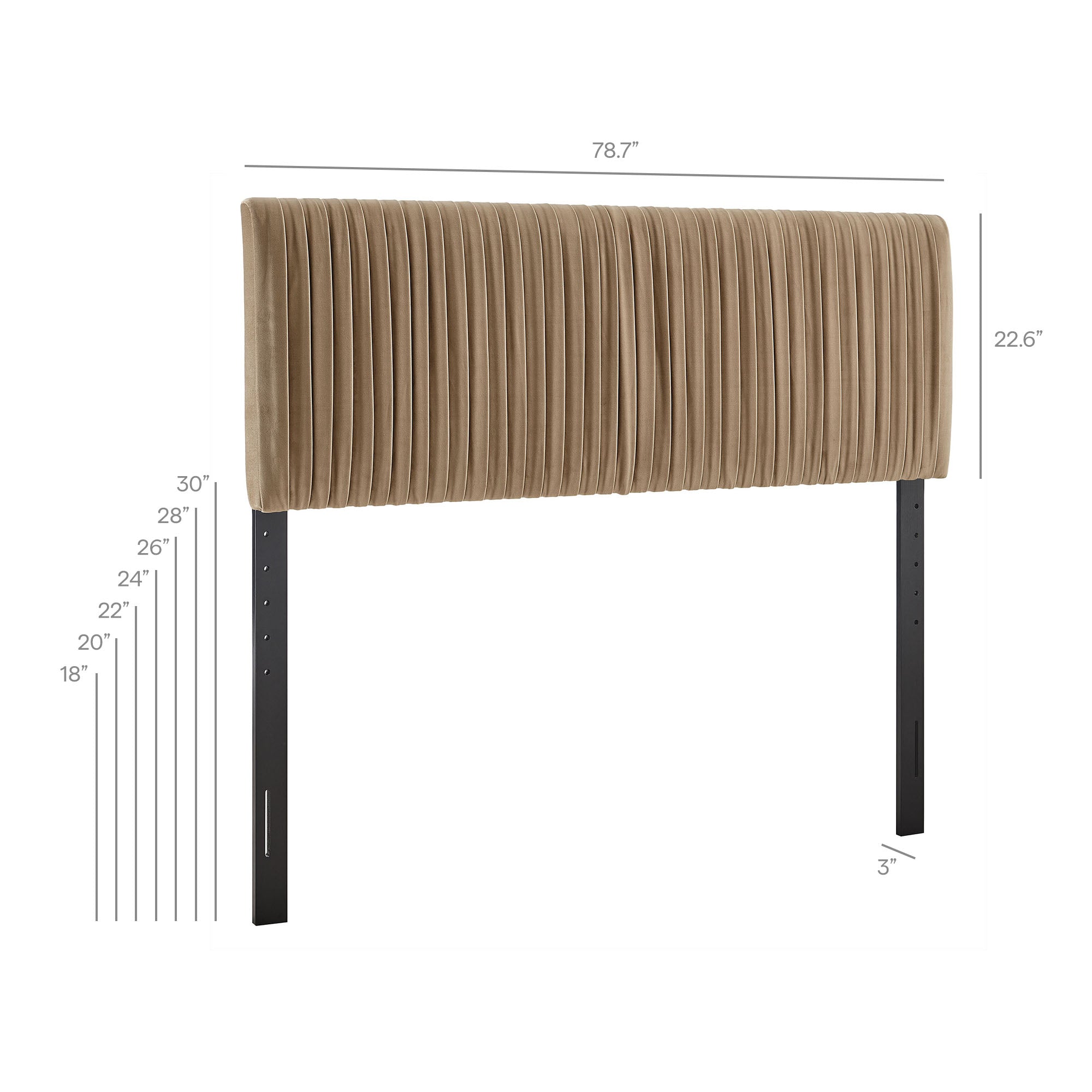 Modway MOD-7279 Eloise Stain-Resistant Performance Velvet King Headboard