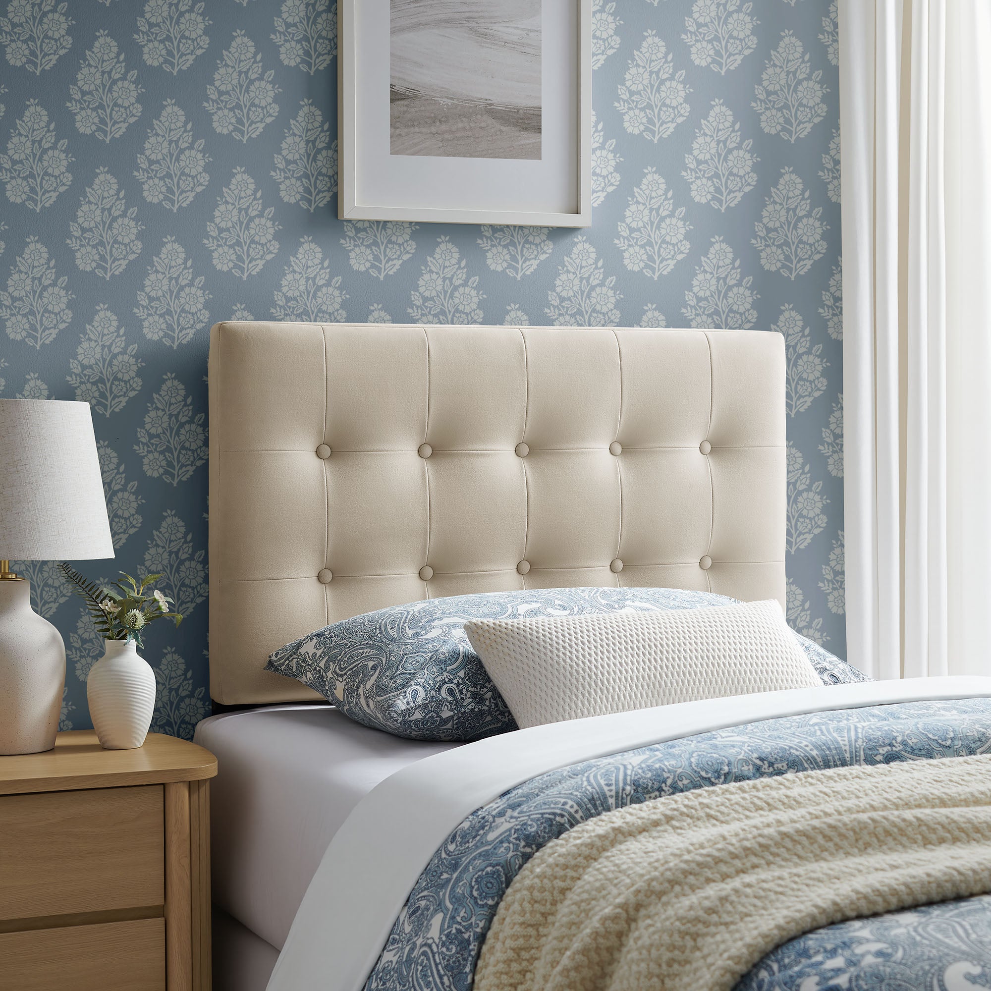 Modway MOD-7280 Emily Stain-Resistant Performance Velvet Twin Size Headboard