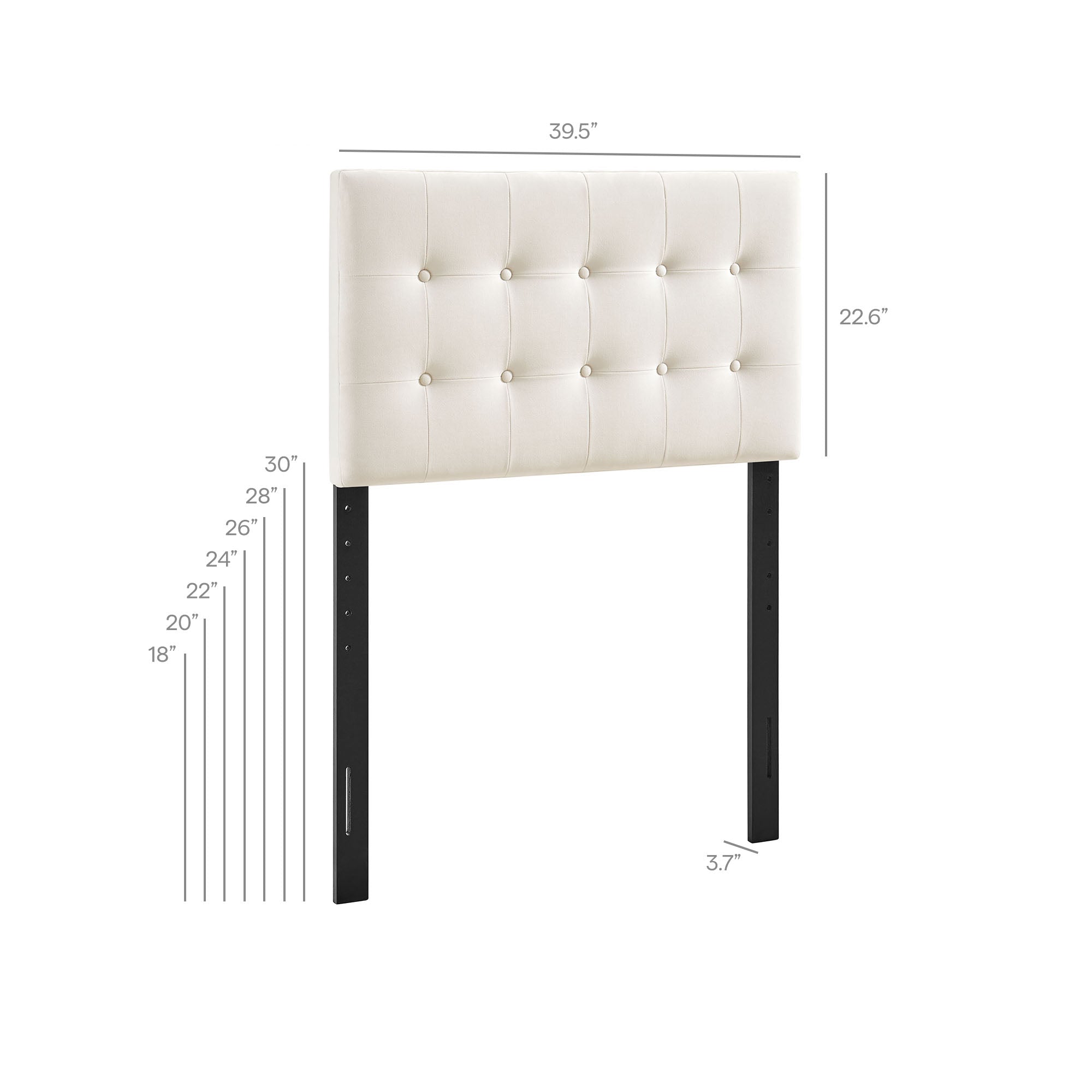 Modway MOD-7280 Emily Stain-Resistant Performance Velvet Twin Size Headboard